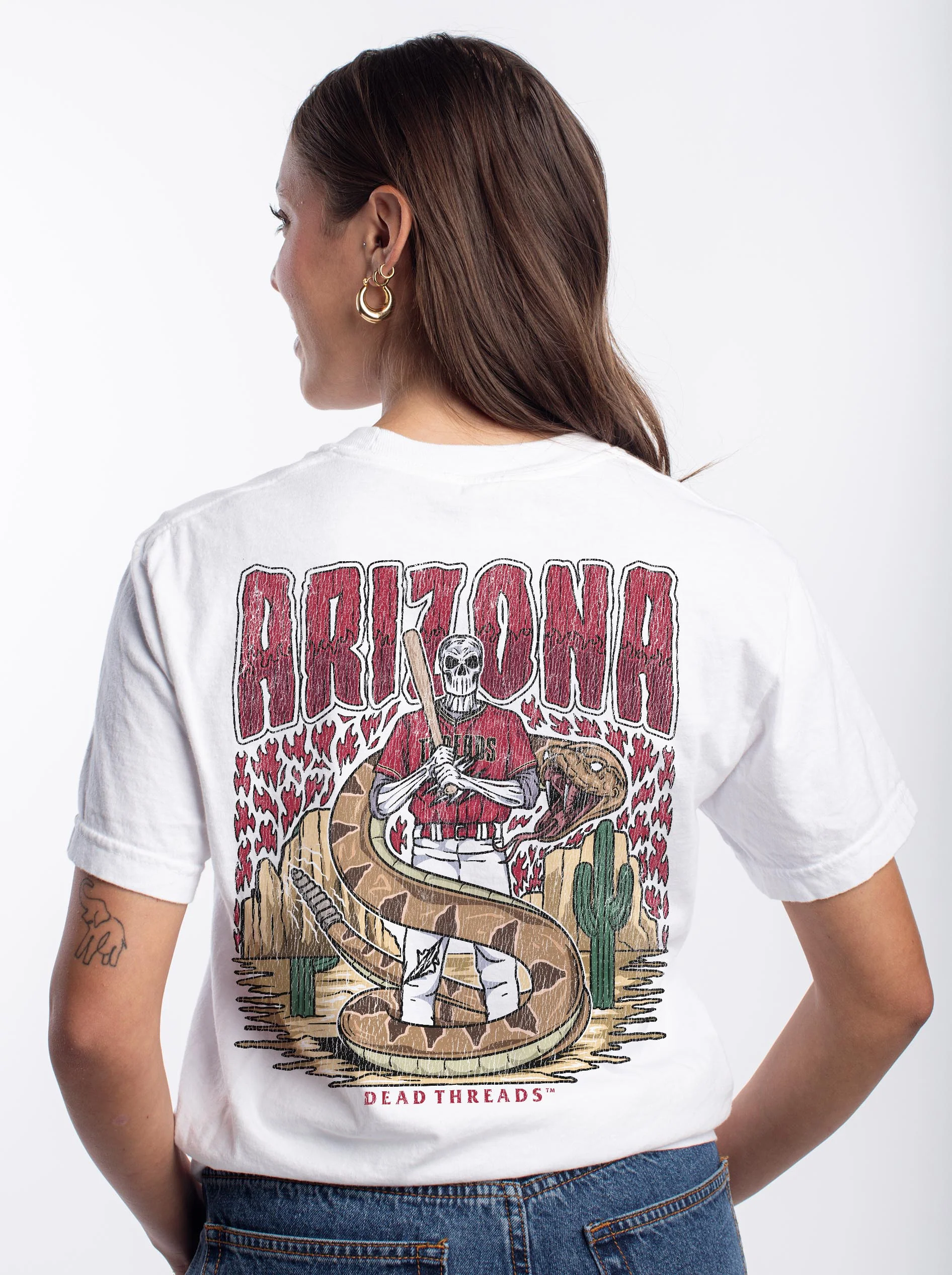 ARIZONA BASEBALL - "3 SKULL" PREMIUM T-SHIRT - Image 13