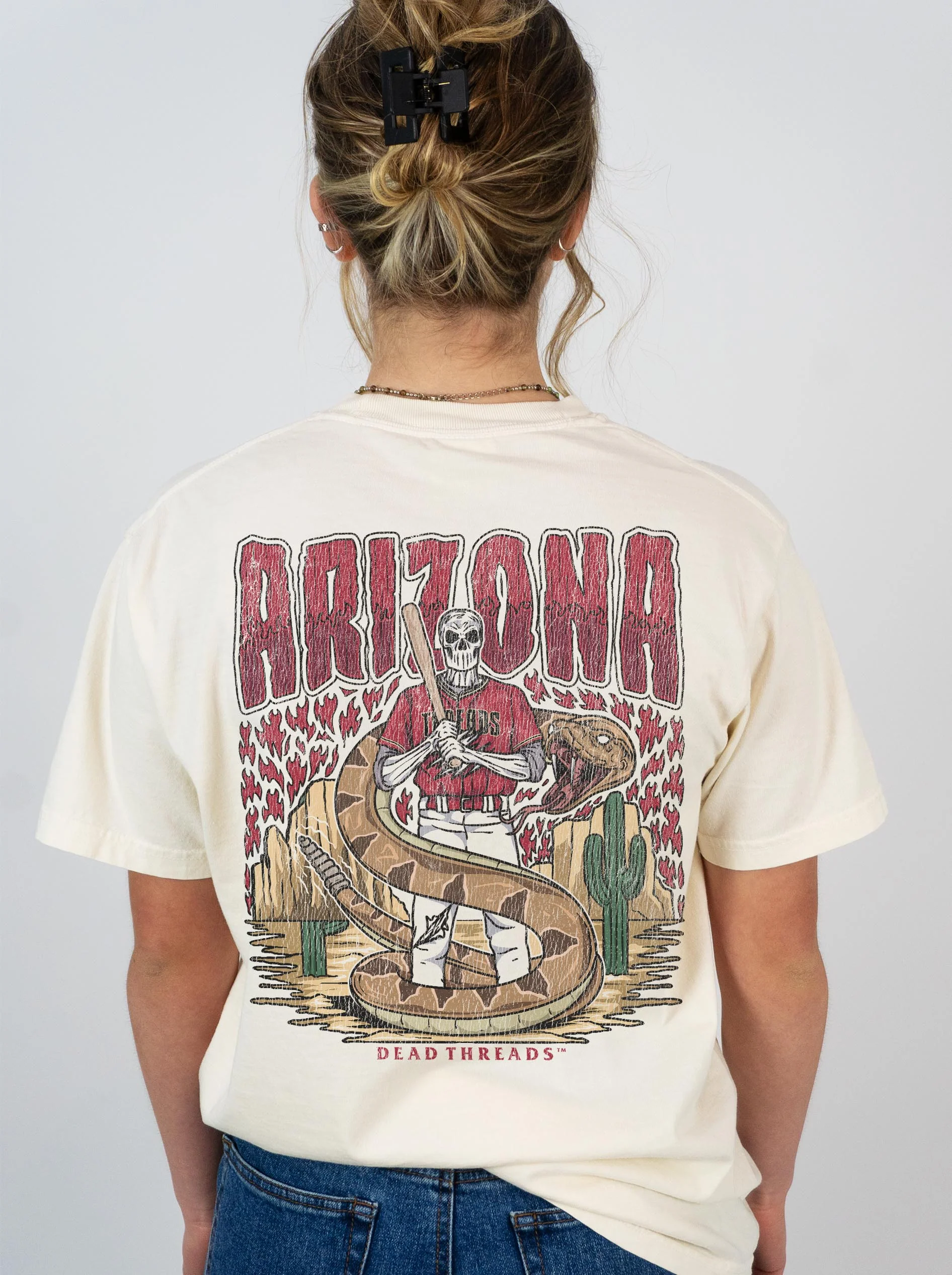 ARIZONA BASEBALL - "3 SKULL" PREMIUM T-SHIRT - Image 3