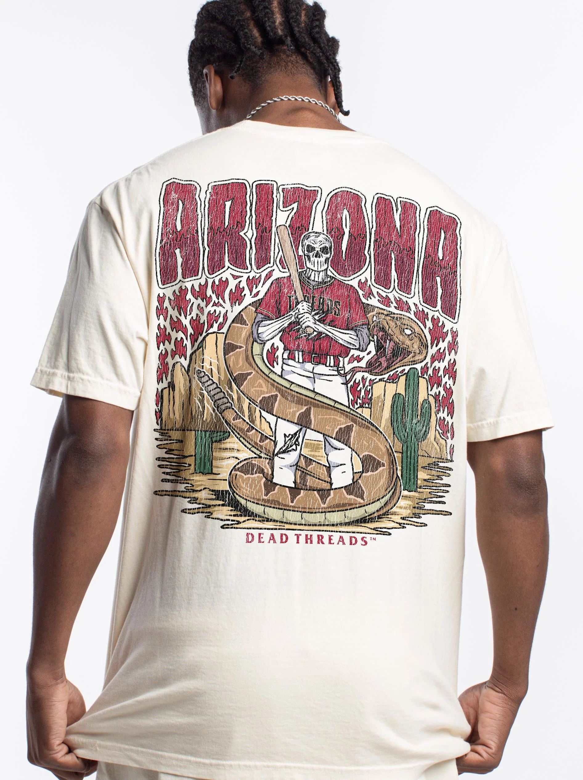 ARIZONA BASEBALL - "3 SKULL" PREMIUM T-SHIRT - Image 4