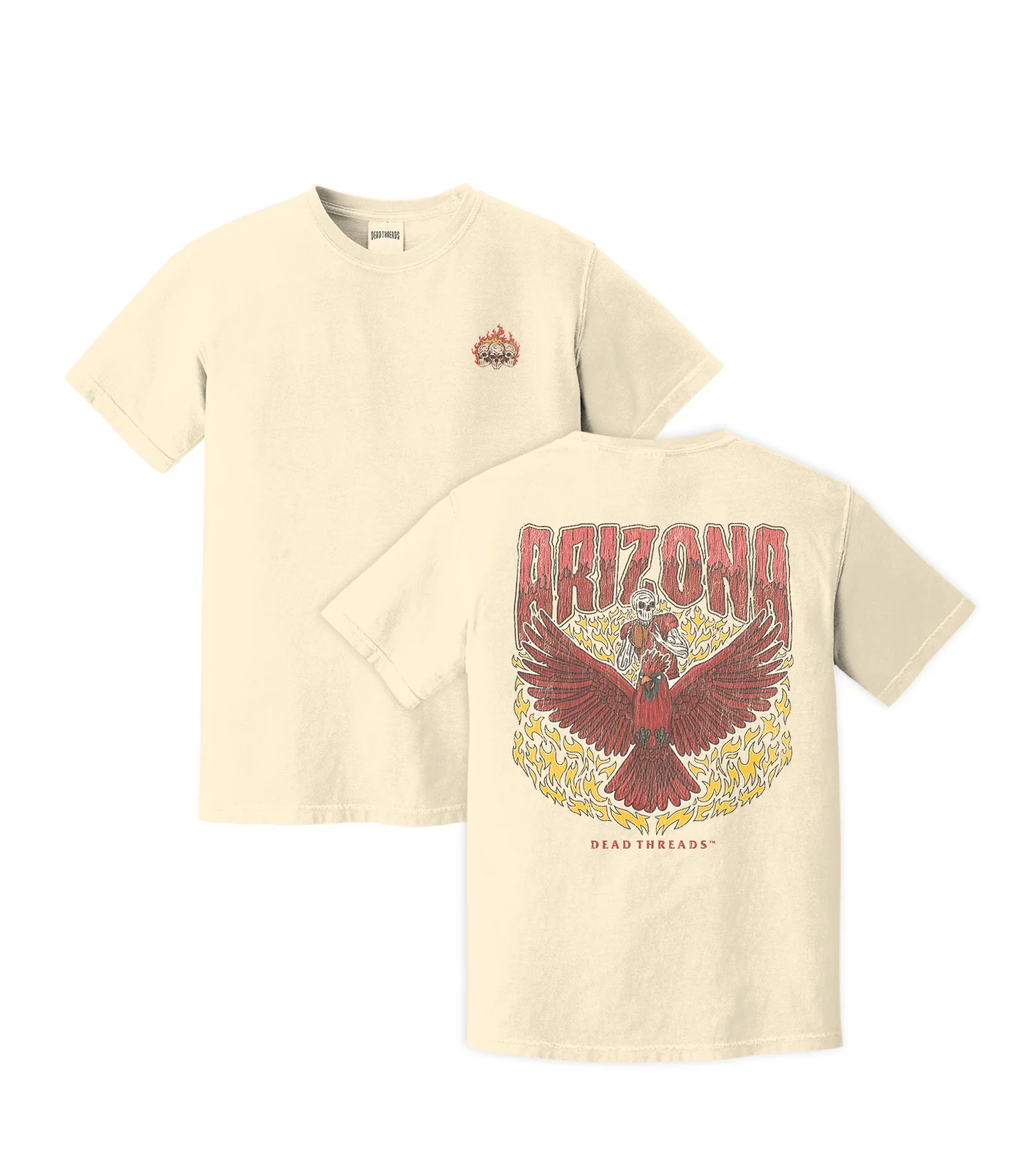 ARIZONA FOOTBALL - “3 SKULL” PREMIUM T-SHIRT - Image 10