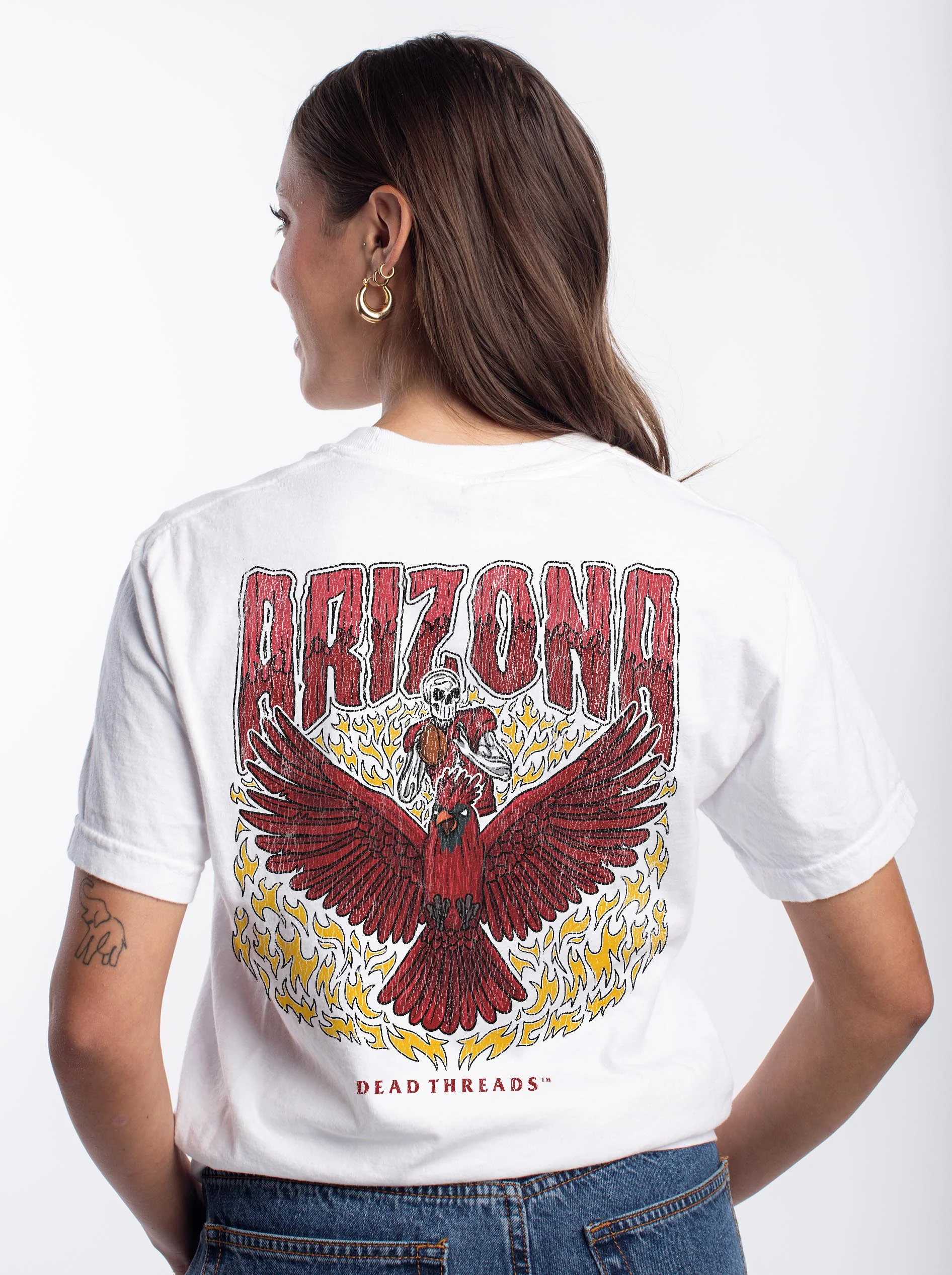 ARIZONA FOOTBALL - “3 SKULL” PREMIUM T-SHIRT - Image 3