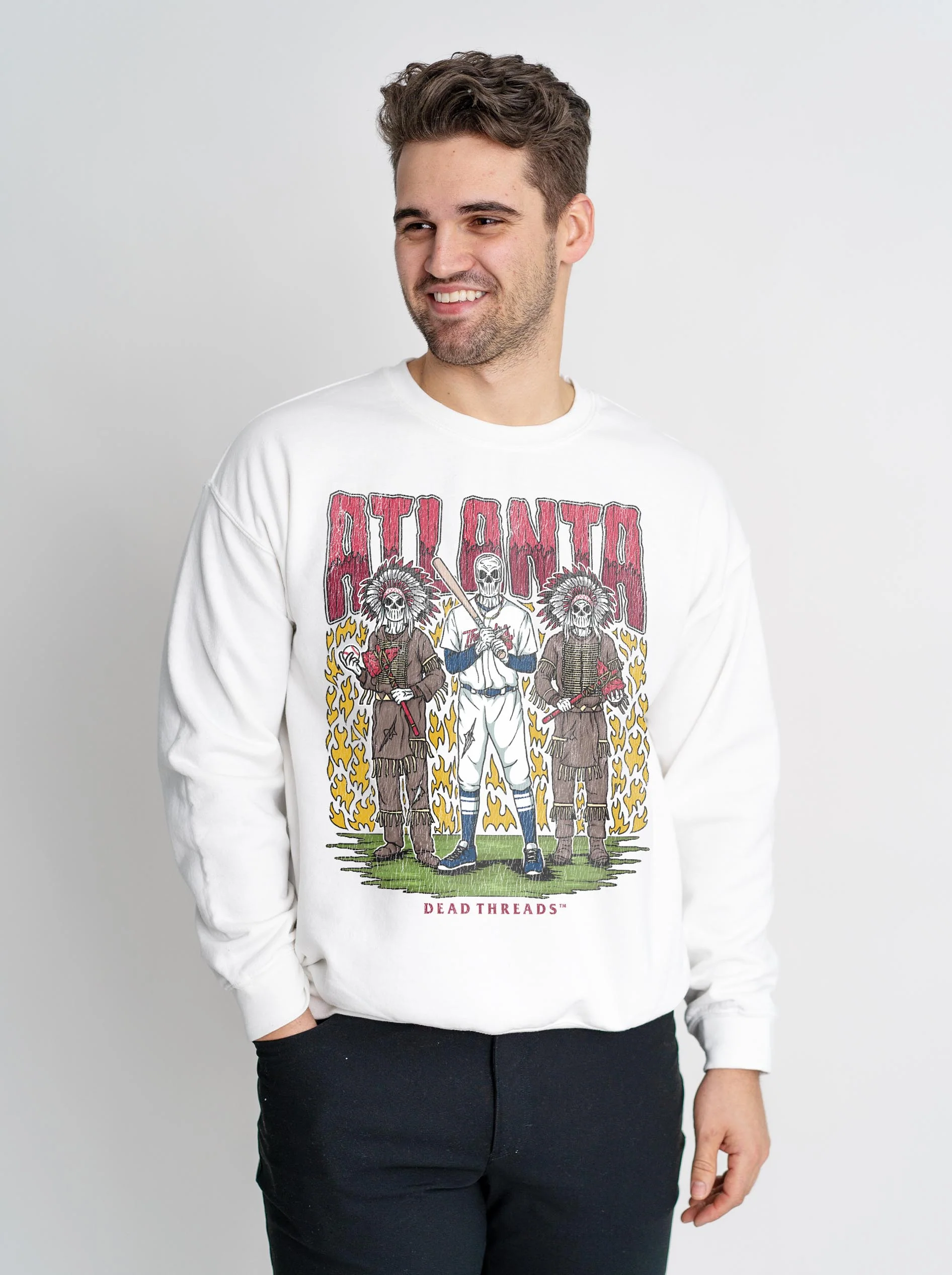ATLANTA BASEBALL CREWNECK SWEATSHIRT - Image 4