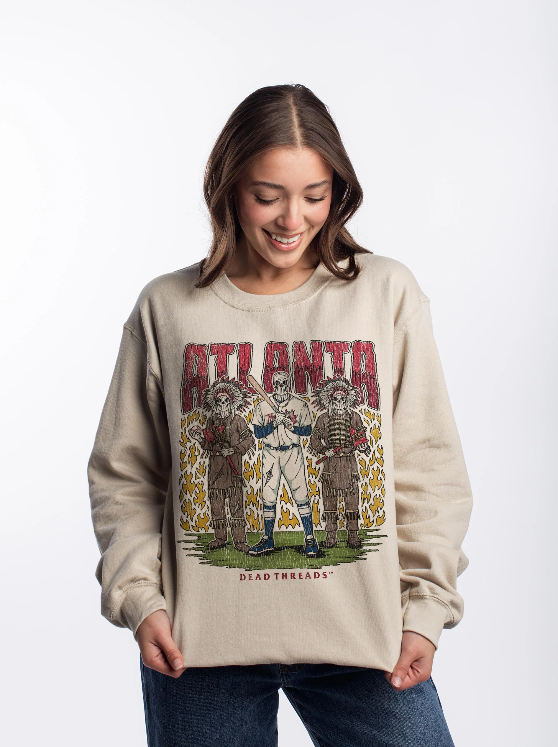 ATLANTA BASEBALL CREWNECK SWEATSHIRT - Image 6