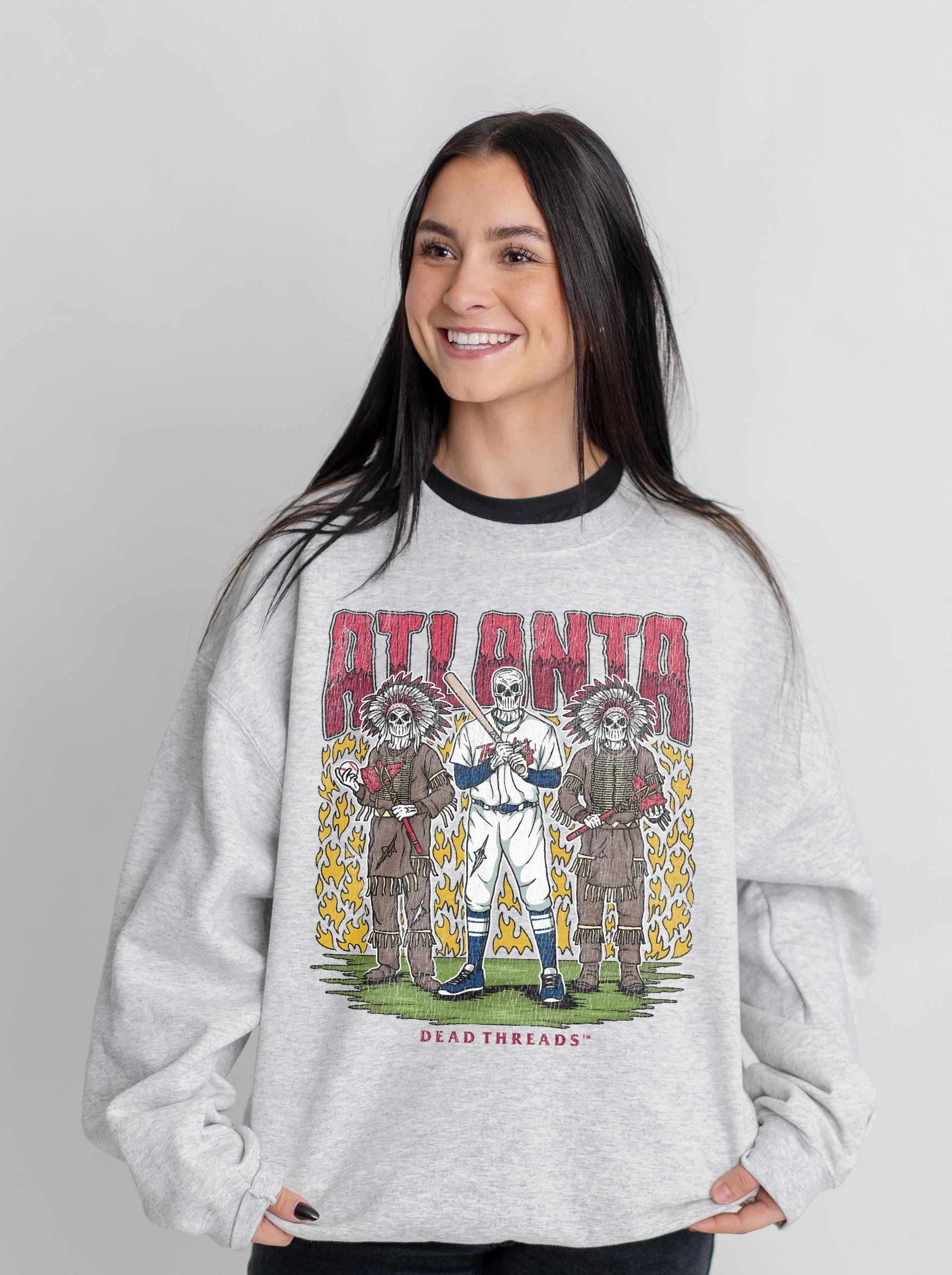 ATLANTA BASEBALL CREWNECK SWEATSHIRT - Image 8