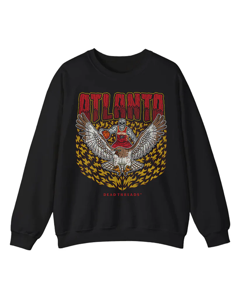 ATLANTA BASKETBALL CREWNECK SWEATSHIRT - Image 3