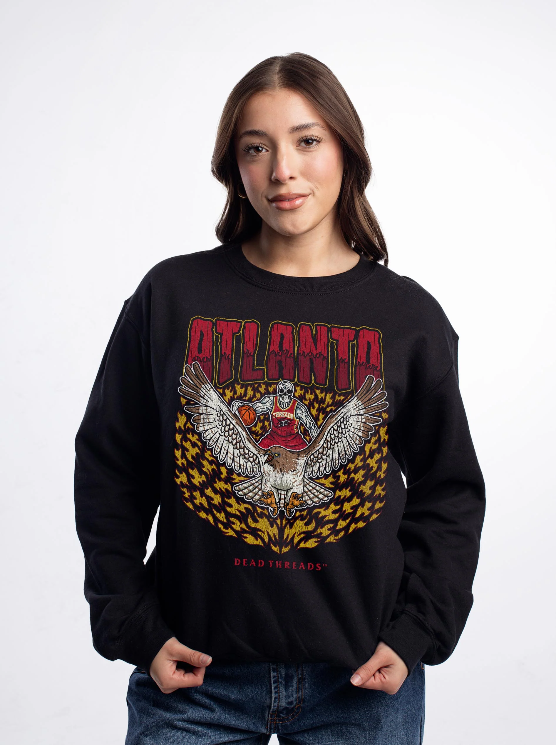 ATLANTA BASKETBALL CREWNECK SWEATSHIRT - Image 4