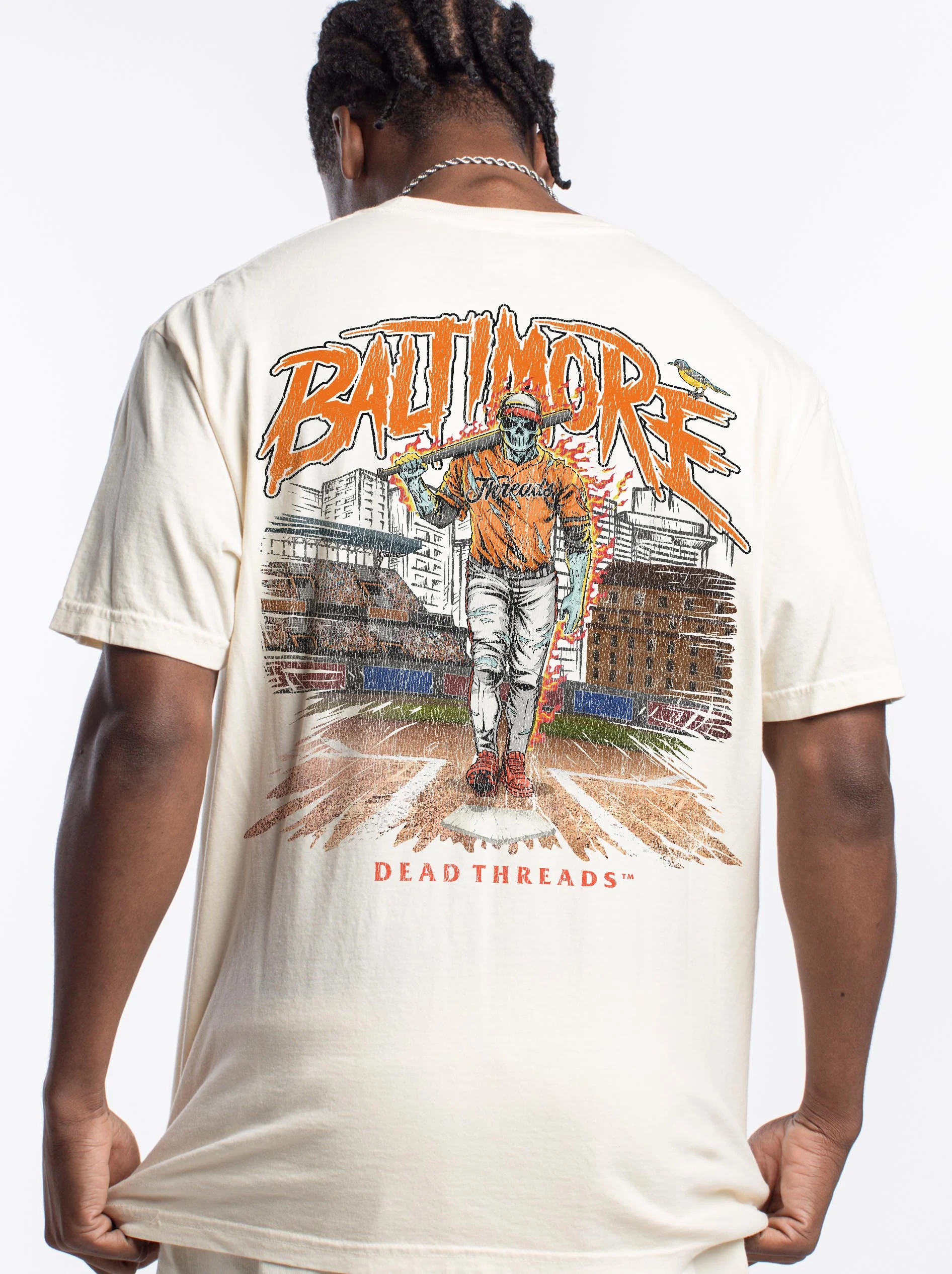 BALTIMORE BASEBALL - "3 SKULL" PREMIUM SHIRT - Image 13