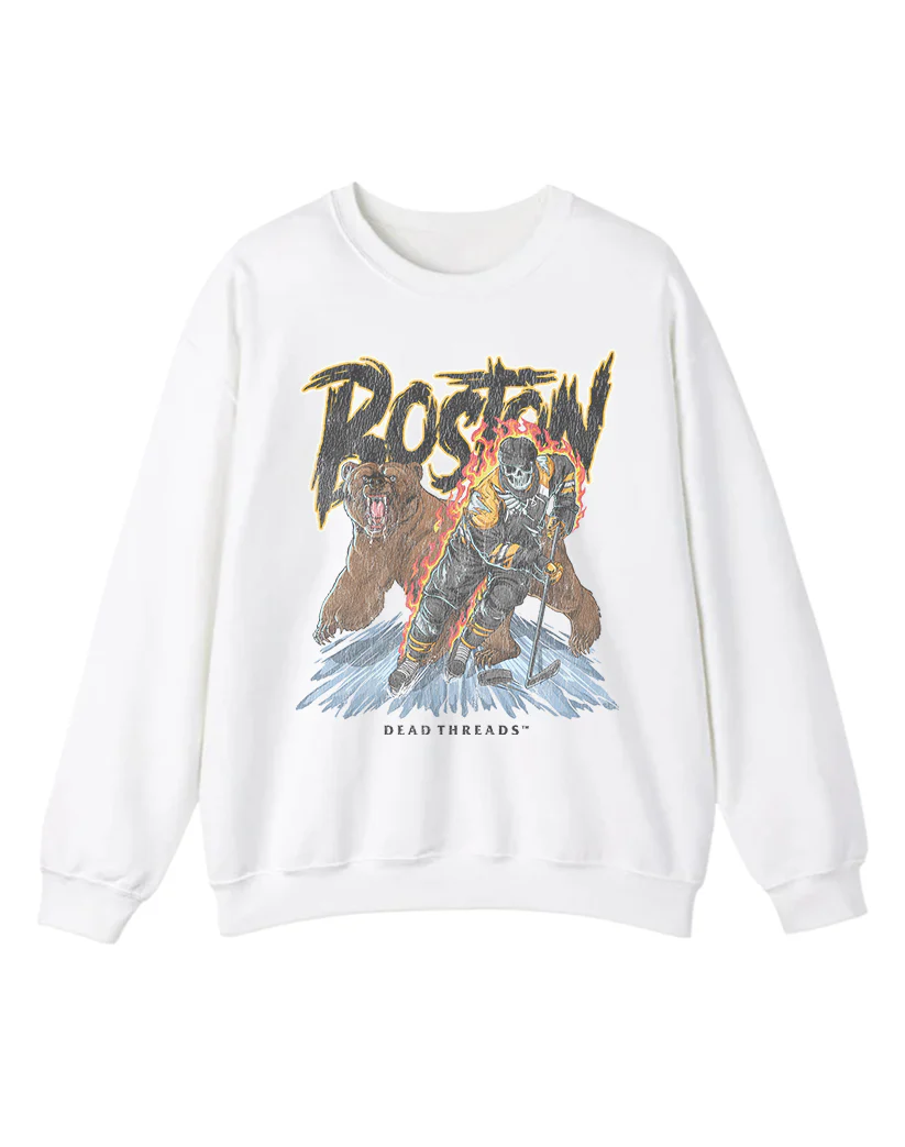 BOSTON HOCKEY CREWNECK SWEATSHIRT - Image 3