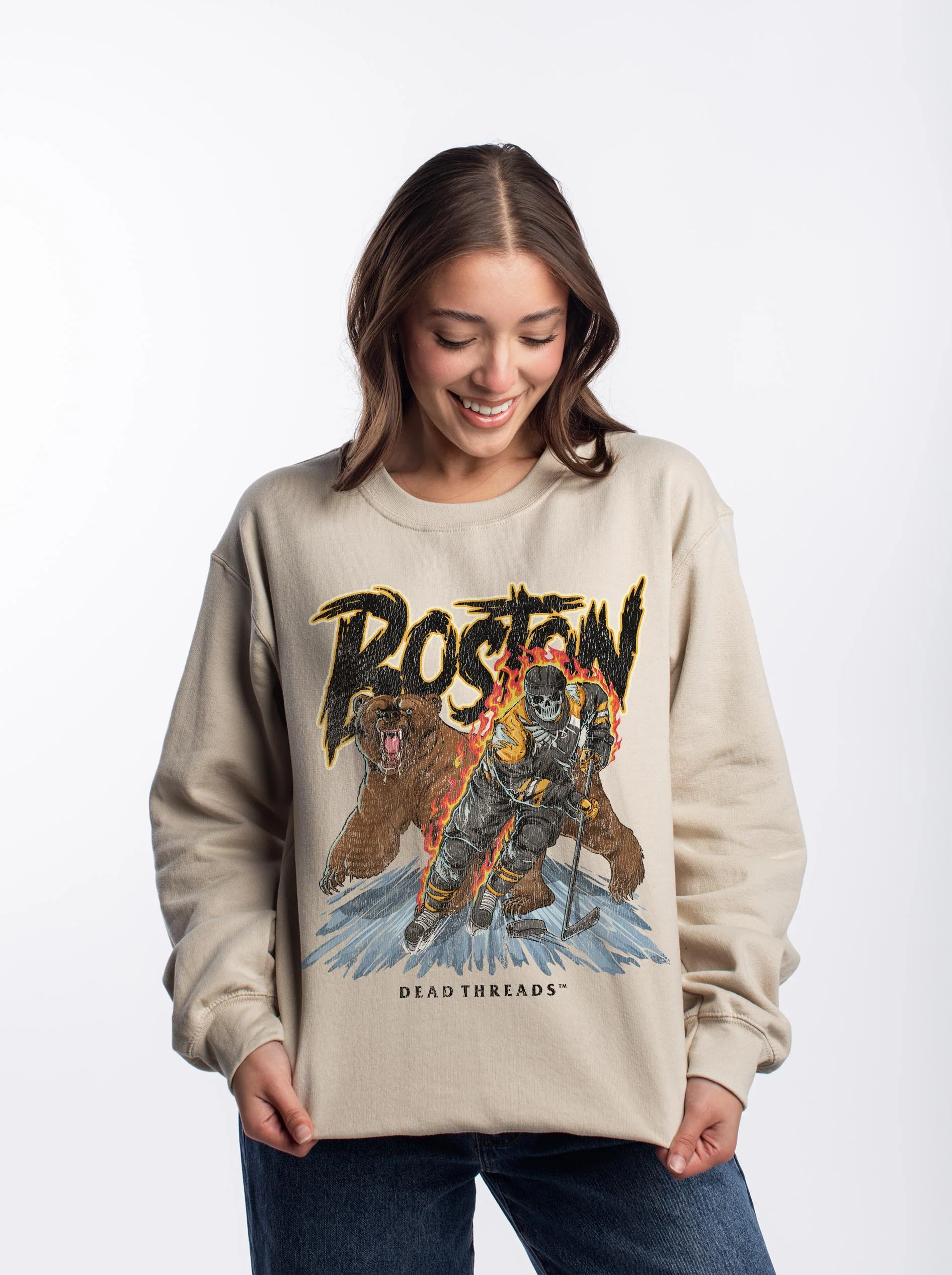 BOSTON HOCKEY CREWNECK SWEATSHIRT - Image 6