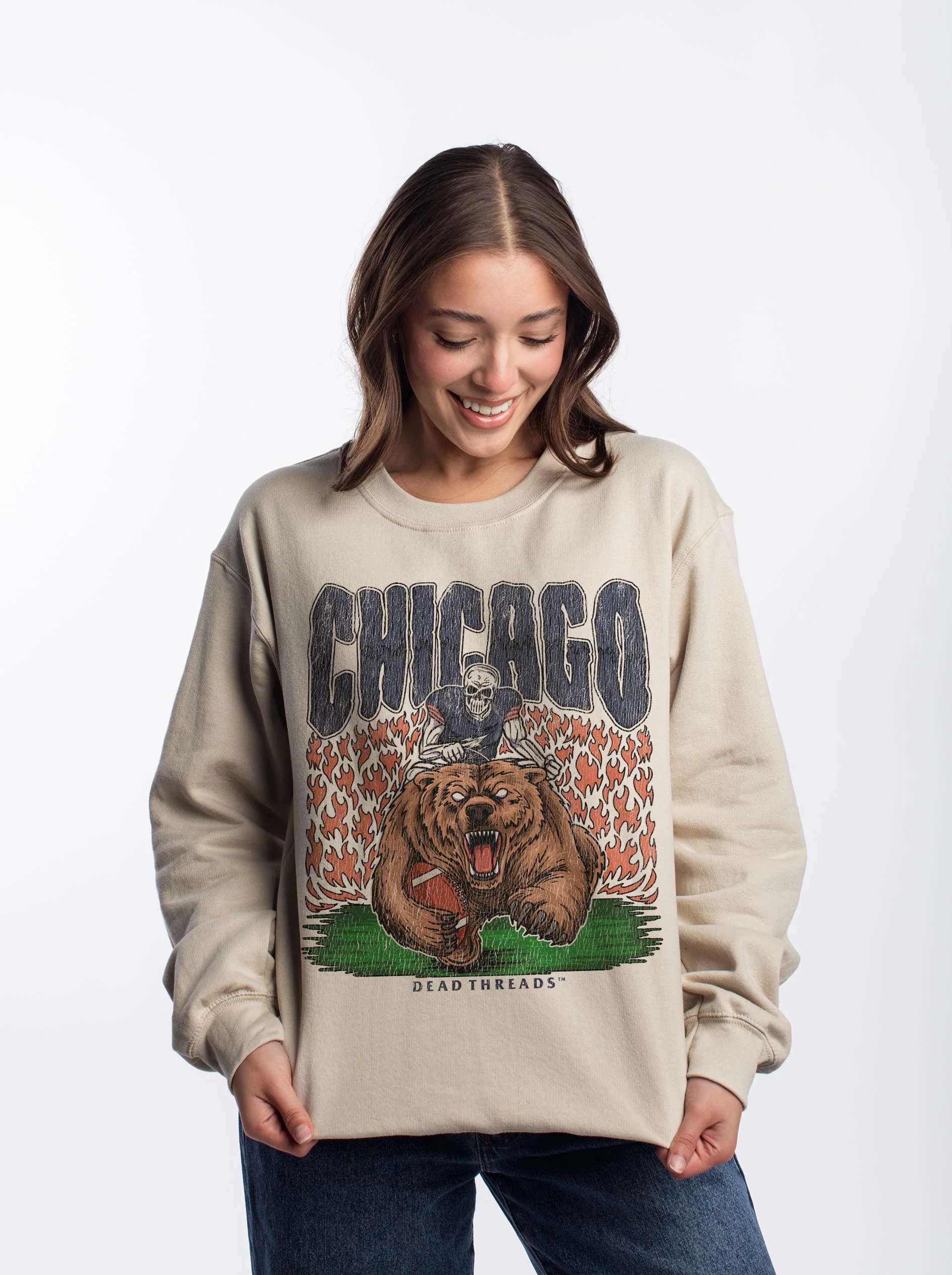 CHICAGO FOOTBALL v1 CREWNECK SWEATSHIRT - Image 7