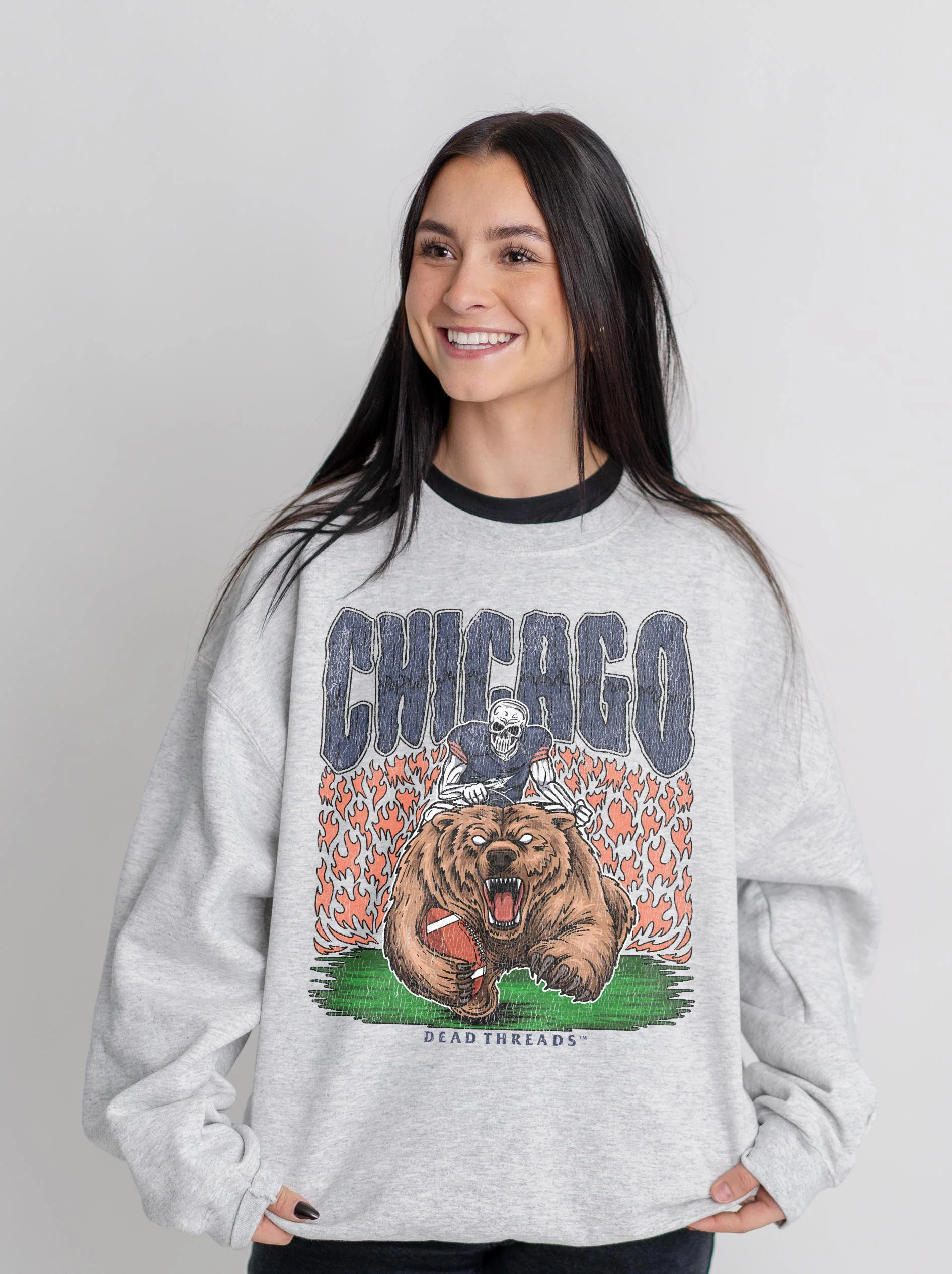 CHICAGO FOOTBALL v1 CREWNECK SWEATSHIRT - Image 9