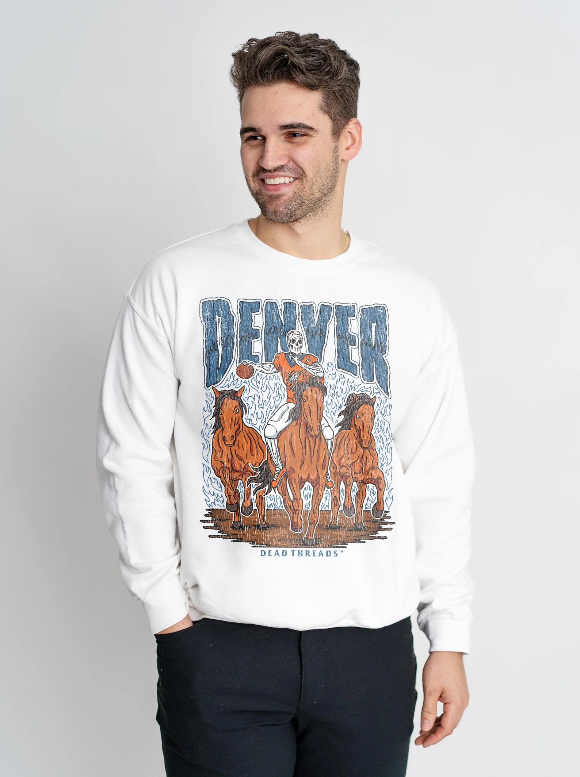 DENVER FOOTBALL v1 CREWNECK SWEATSHIRT - Image 4