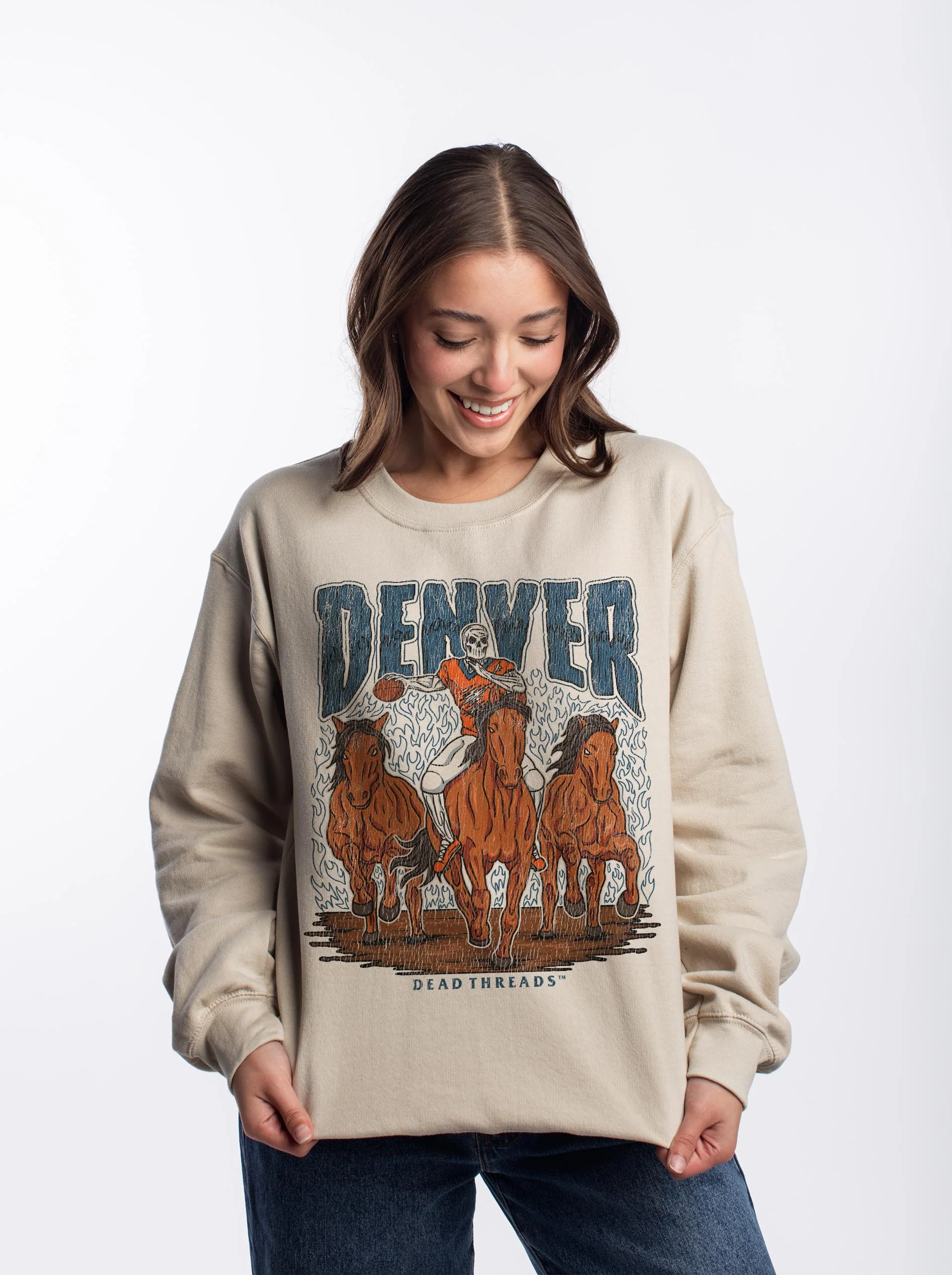 DENVER FOOTBALL v1 CREWNECK SWEATSHIRT - Image 6