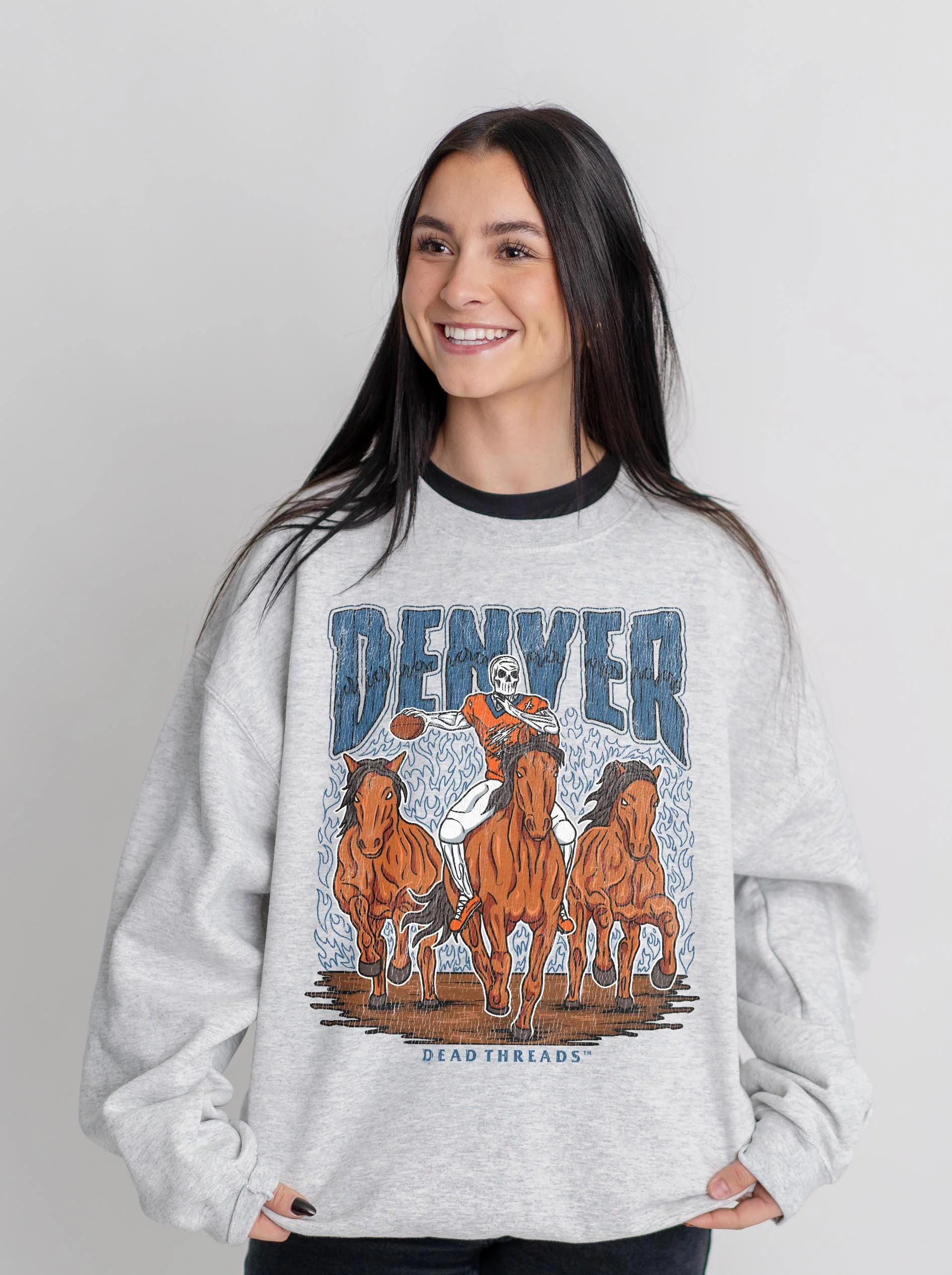 DENVER FOOTBALL v1 CREWNECK SWEATSHIRT - Image 8