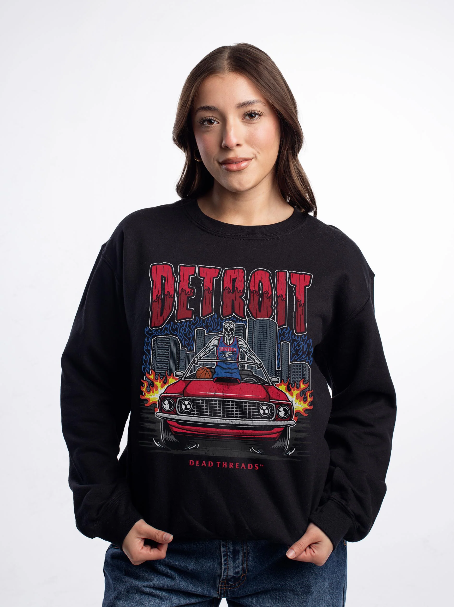 DETROIT BASKETBALL CREWNECK SWEATSHIRT - Image 4