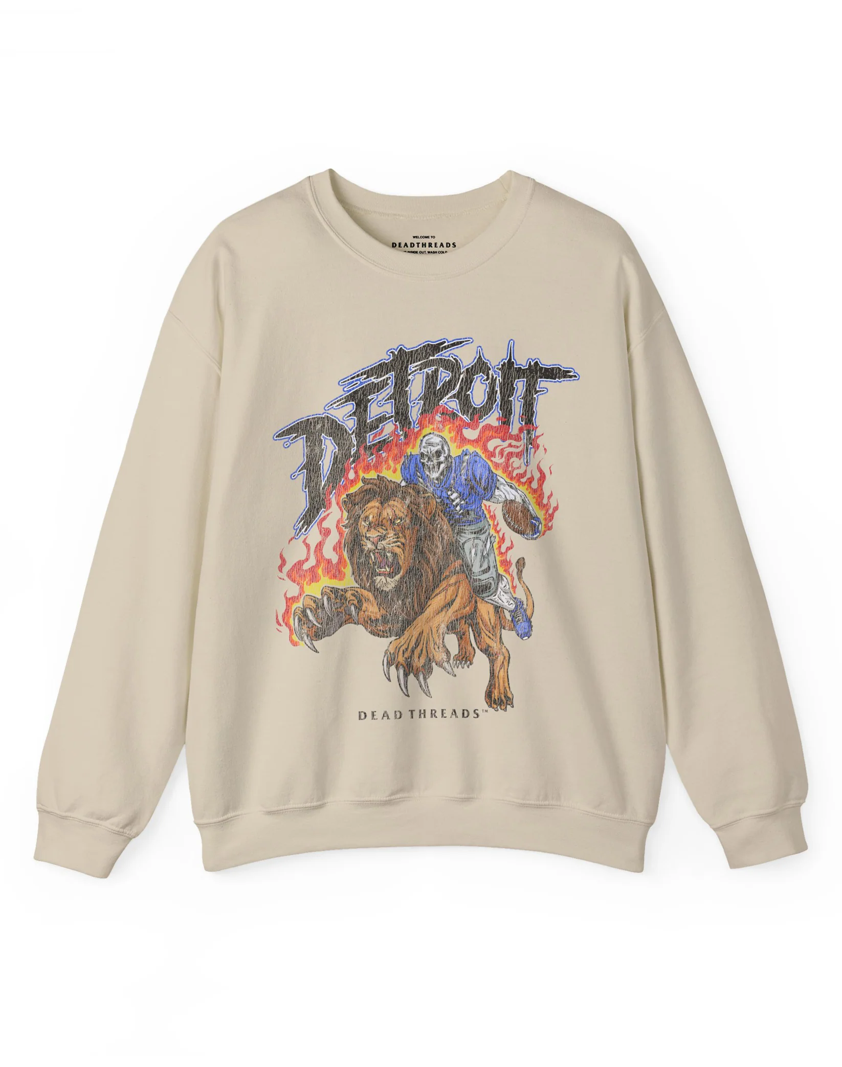 DETROIT FOOTBALL v2 CREWNECK SWEATSHIRT - Image 7