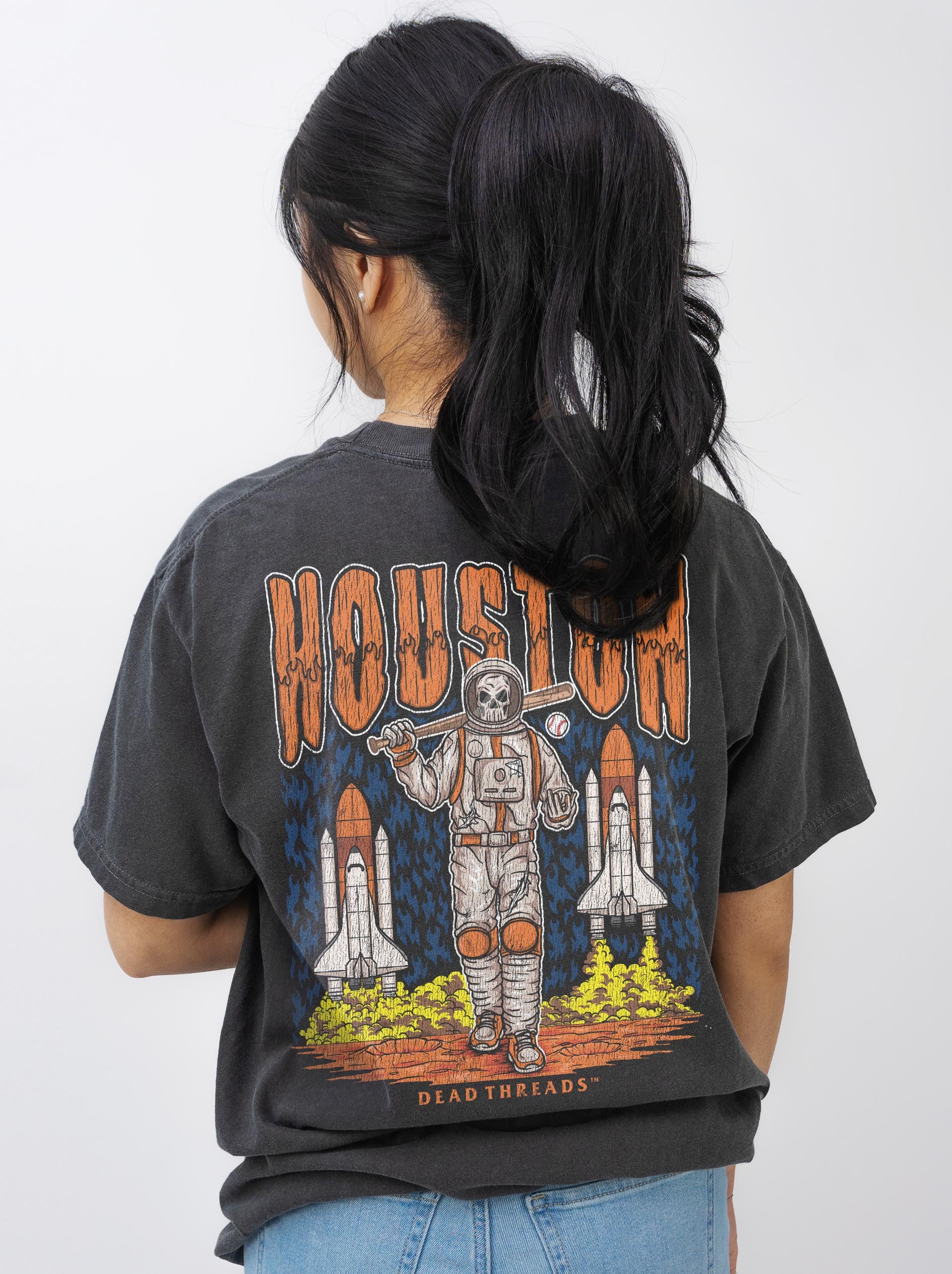 HOUSTON BASEBALL - "3 SKULL" PREMIUM T-SHIRT - Image 4