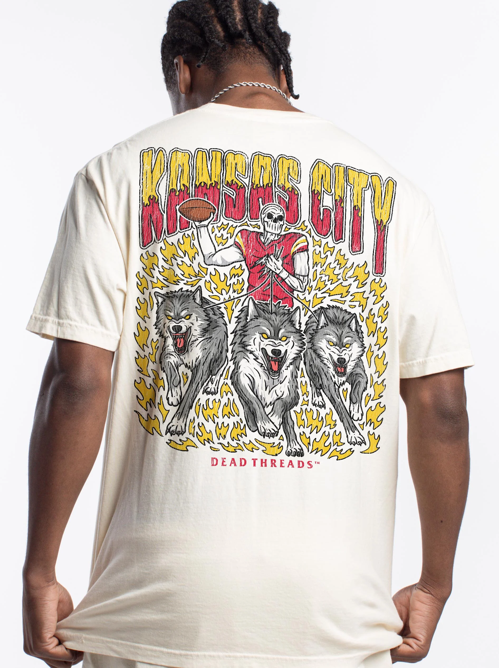 KANSAS CITY FOOTBALL v1 - “3 SKULL” PREMIUM T-SHIRT - Image 13