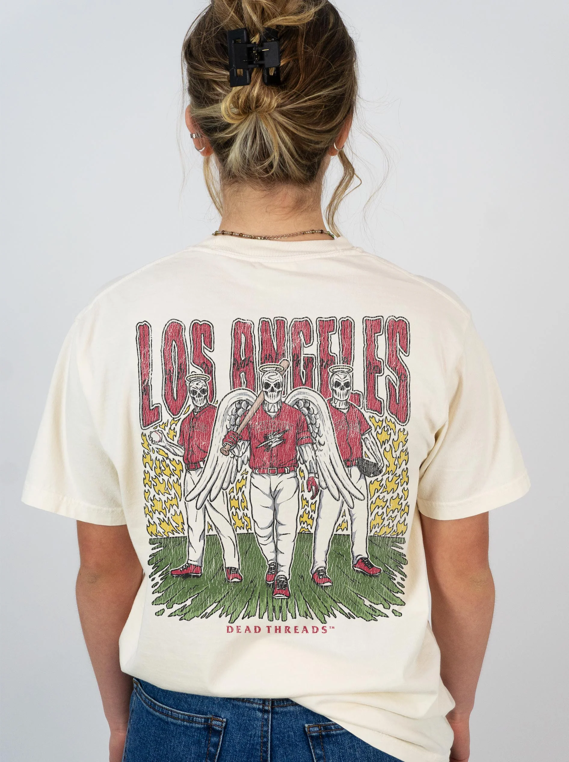 LOS ANGELES “RED” BASEBALL - “DT ESSENTIAL" PREMIUM T-SHIRT - Image 12