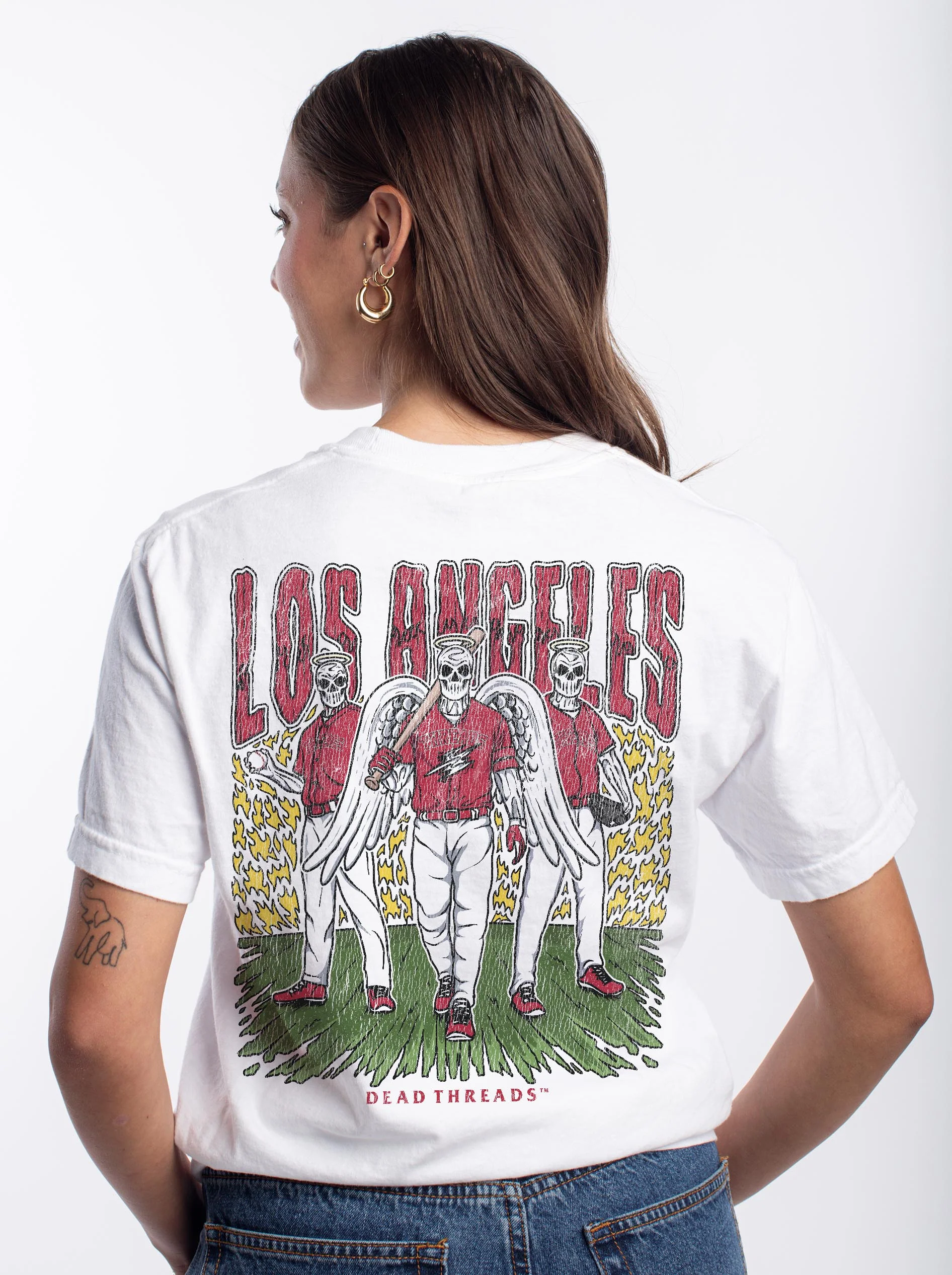 LOS ANGELES “RED” BASEBALL - “DT ESSENTIAL" PREMIUM T-SHIRT - Image 3
