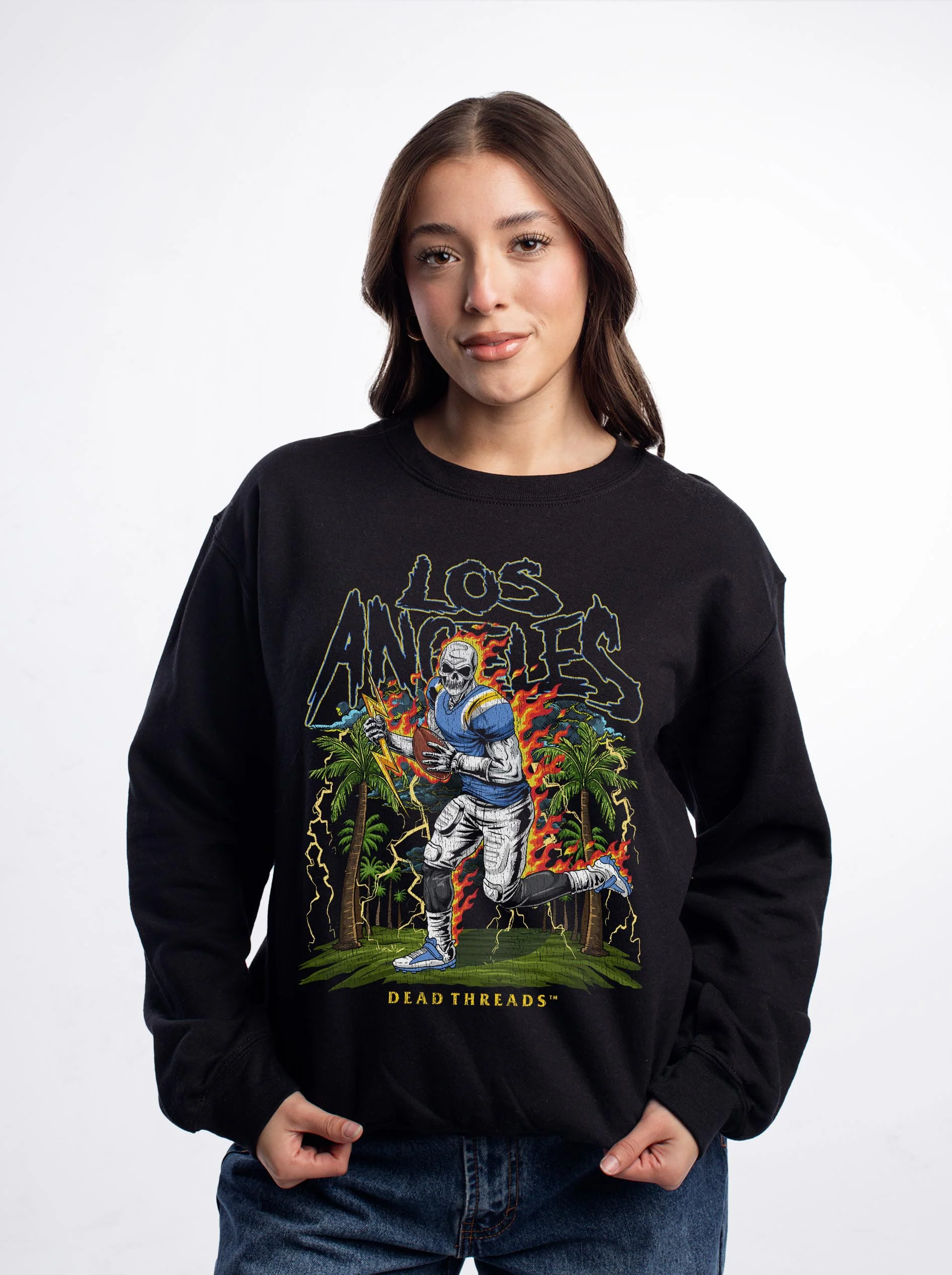 LOS ANGELES FOOTBALL CREWNECK SWEATSHIRT - Image 3
