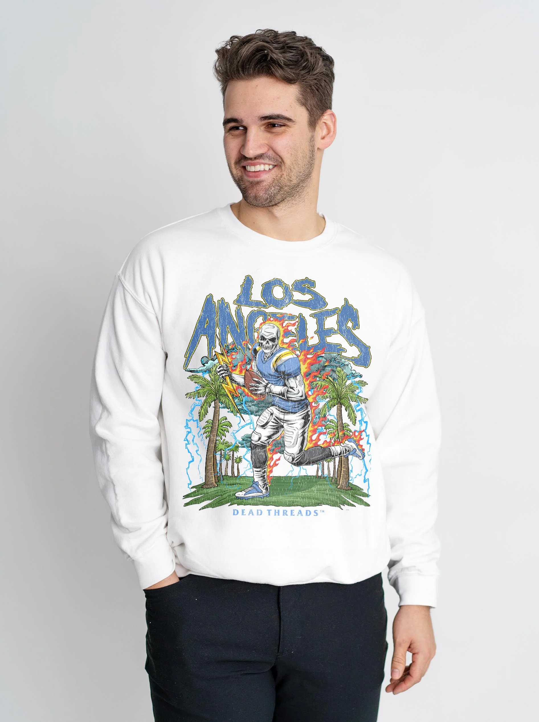 LOS ANGELES FOOTBALL CREWNECK SWEATSHIRT - Image 4