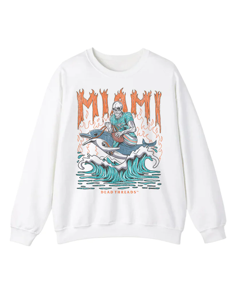 MIAMI FOOTBALL CREWNECK SWEATSHIRT - Image 3