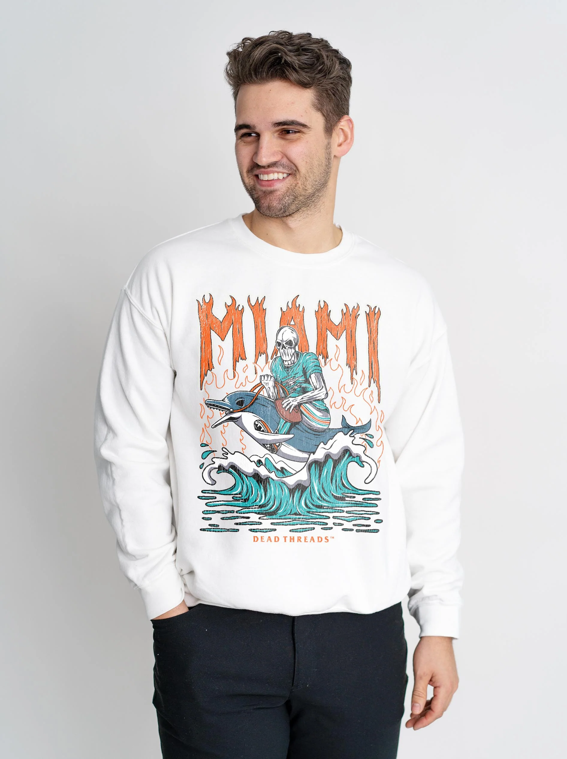 MIAMI FOOTBALL CREWNECK SWEATSHIRT - Image 4