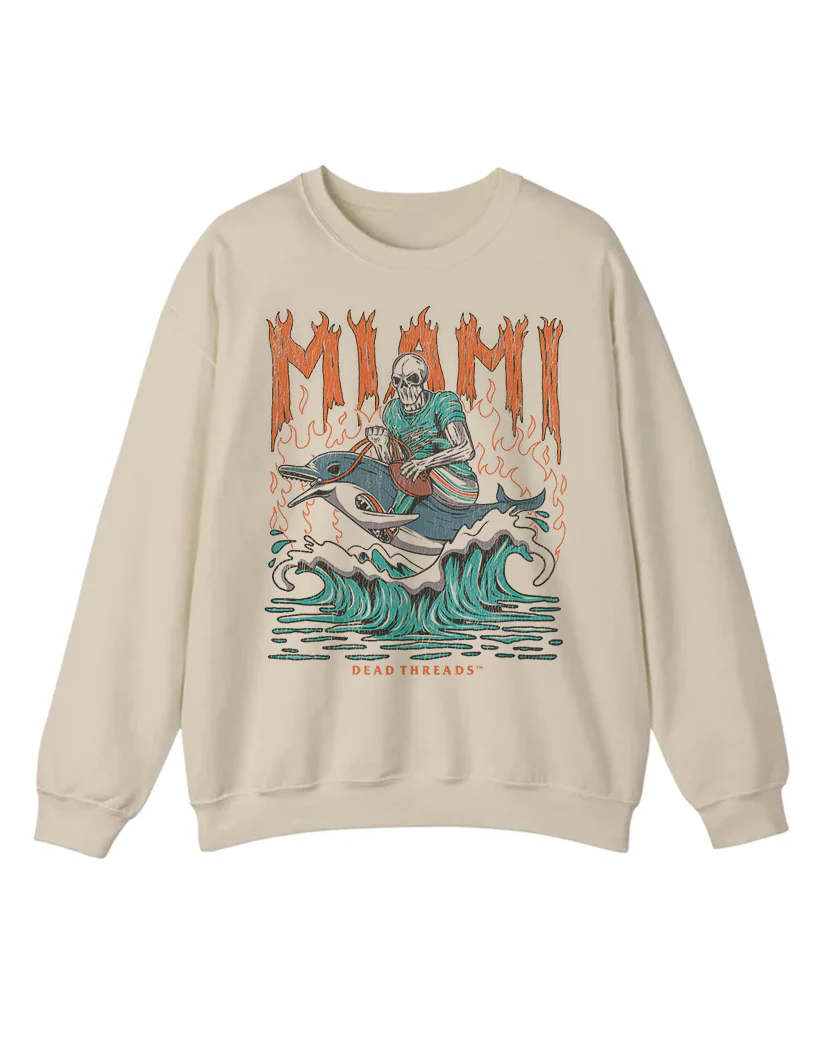 MIAMI FOOTBALL CREWNECK SWEATSHIRT - Image 5