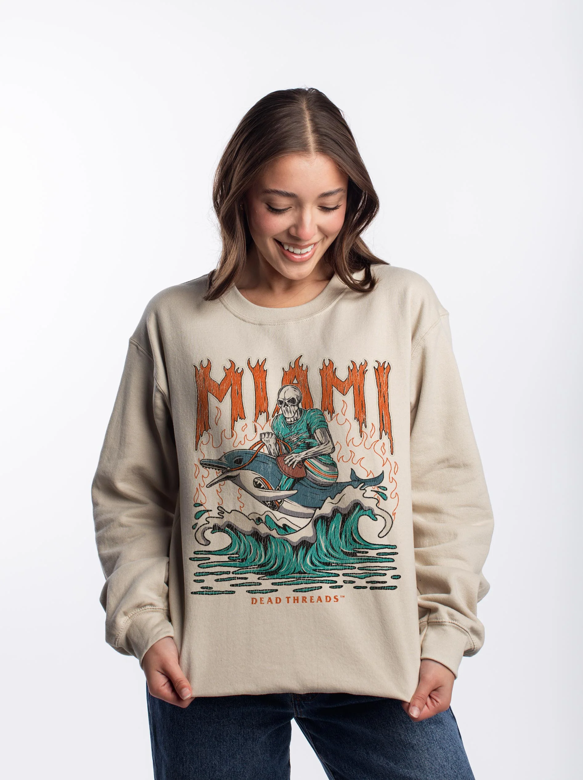 MIAMI FOOTBALL CREWNECK SWEATSHIRT - Image 6