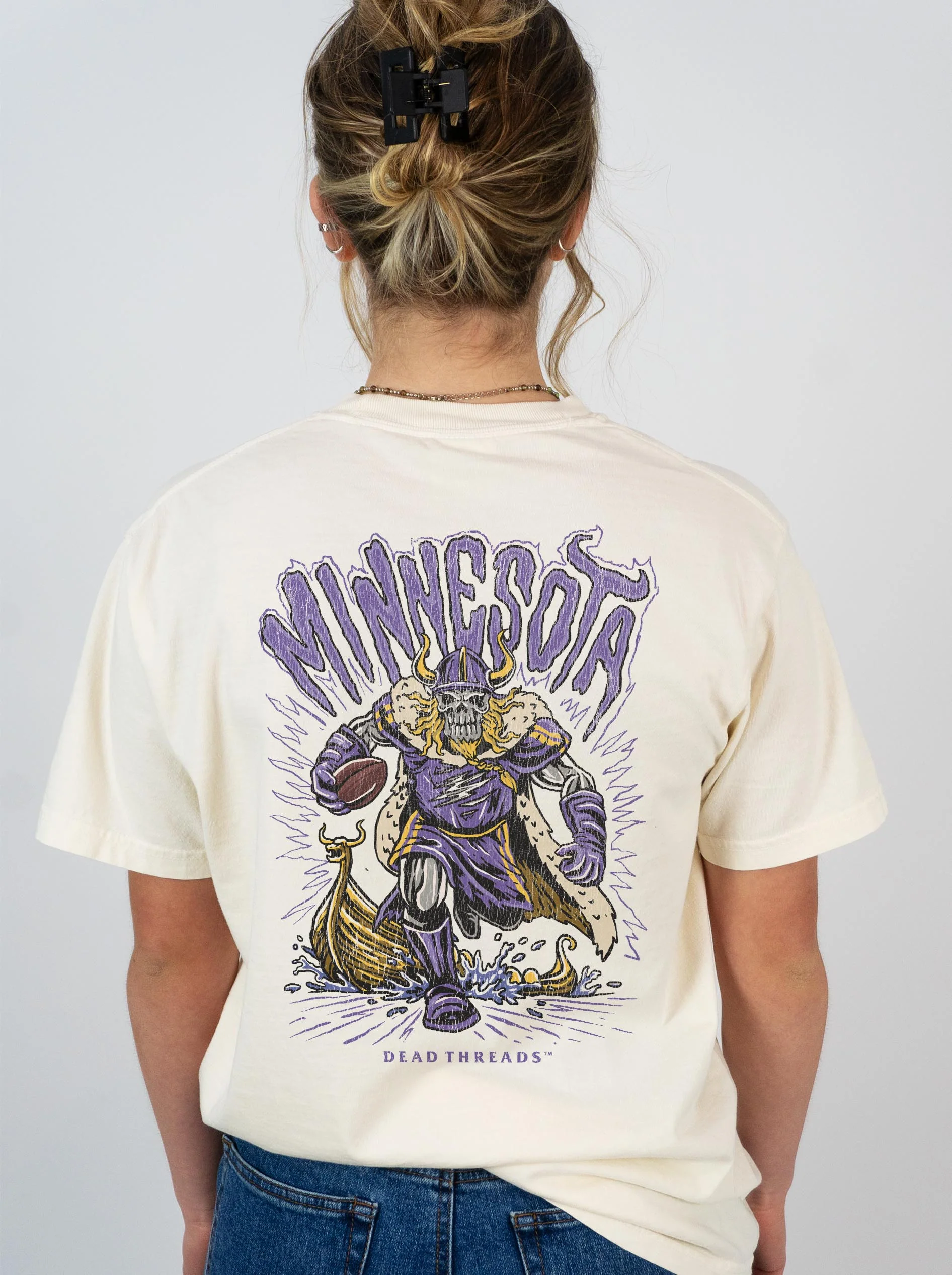 MINNESOTA FOOTBALL v1 - “3 SKULL” PREMIUM T-SHIRT - Image 12
