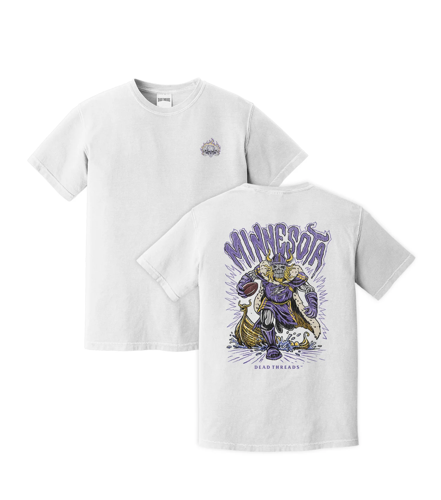 MINNESOTA FOOTBALL v1 - “3 SKULL” PREMIUM T-SHIRT - Image 7