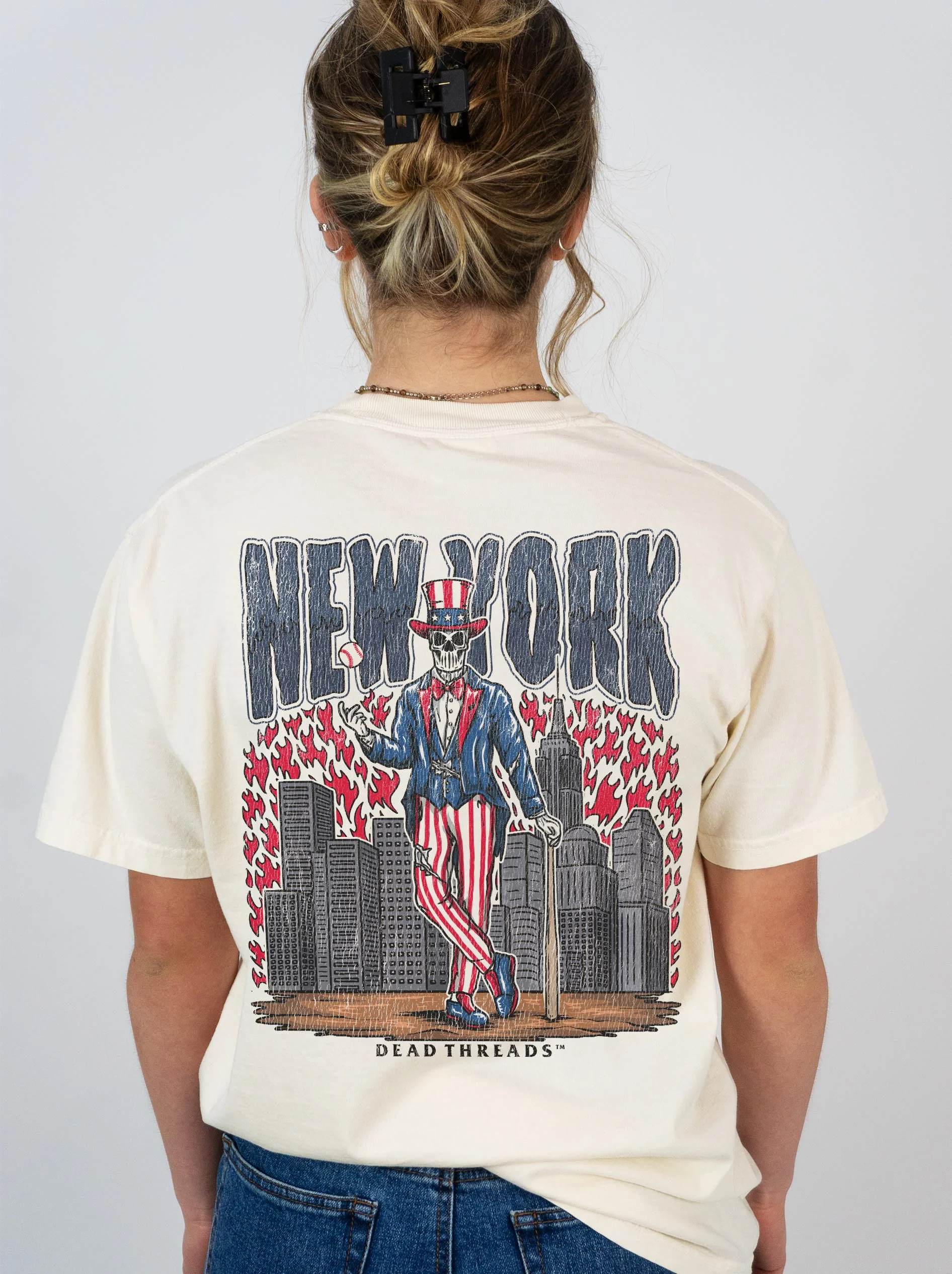NEW YORK "BRONX" BASEBALL - "3 SKULL" PREMIUM SHIRT - Image 12
