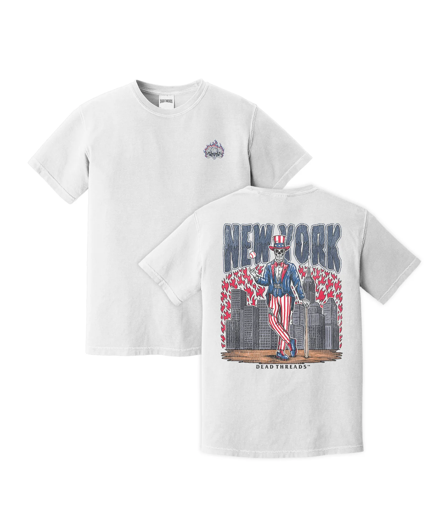 NEW YORK "BRONX" BASEBALL - "3 SKULL" PREMIUM SHIRT - Image 7