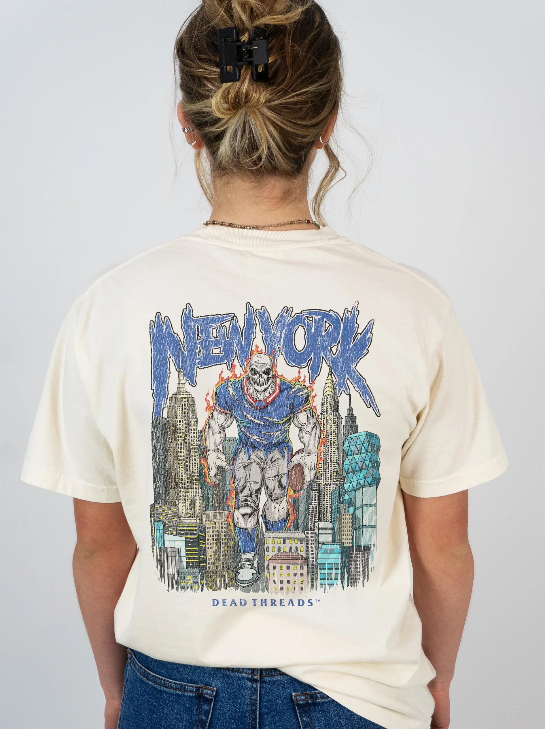 NEW YORK FOOTBALL BLUE - “DT ESSENTIAL" PREMIUM T-SHIRT - Image 12