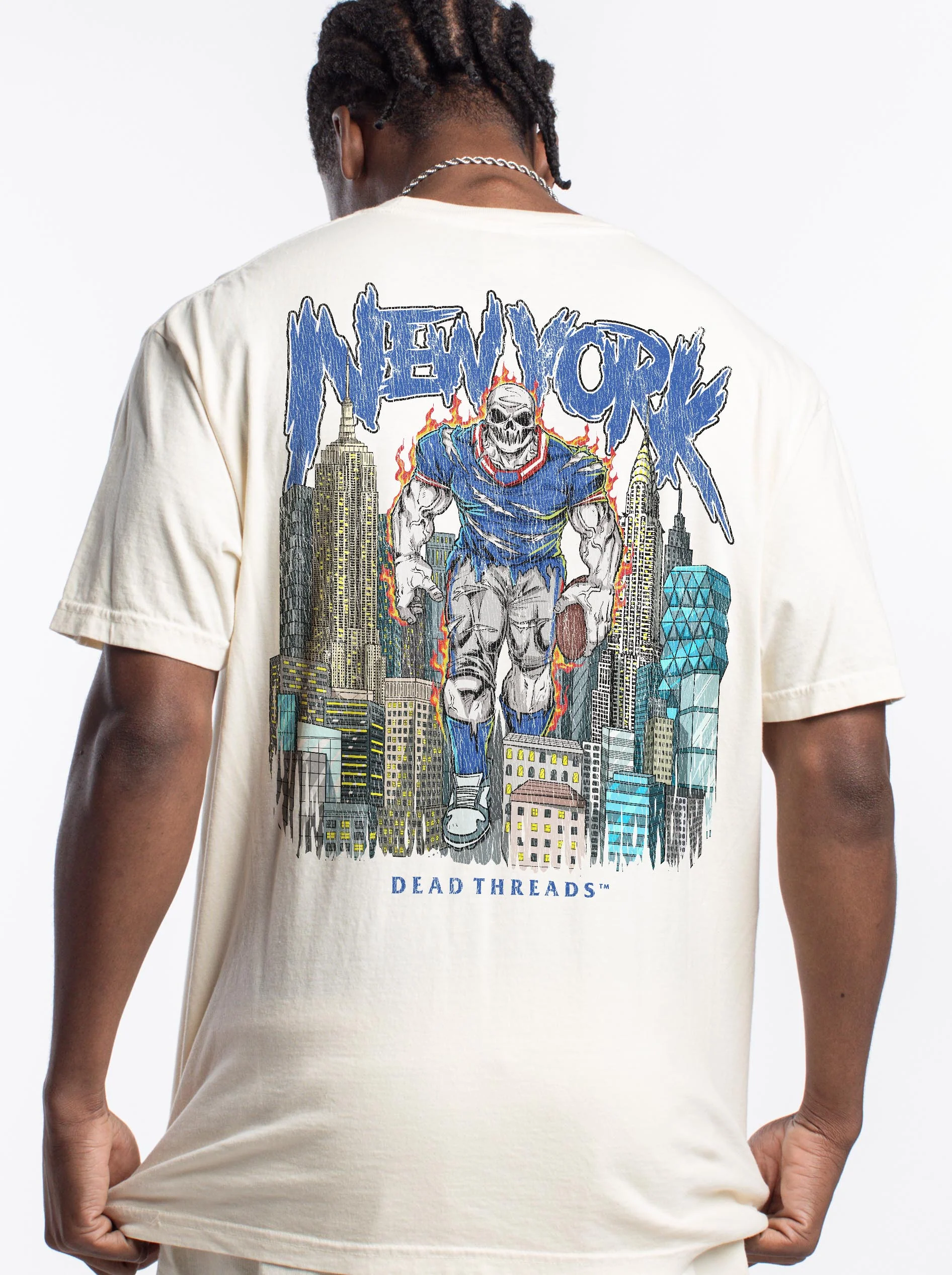 NEW YORK FOOTBALL BLUE - “DT ESSENTIAL" PREMIUM T-SHIRT - Image 13