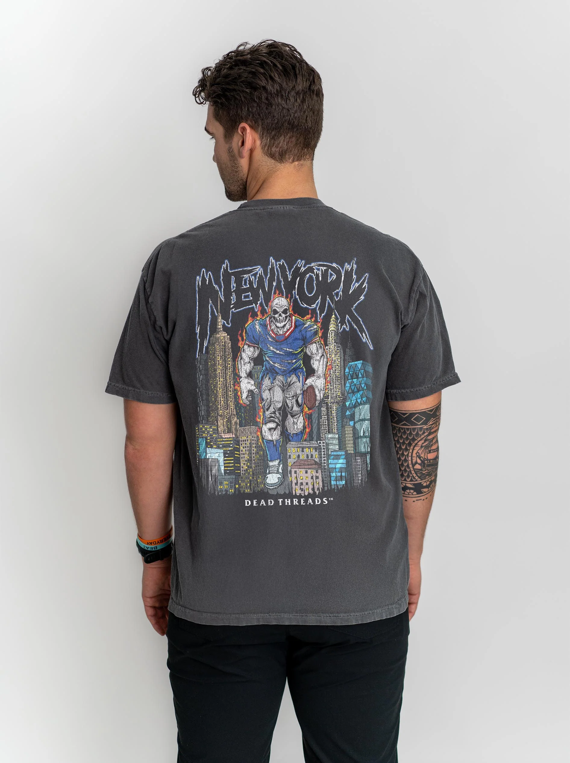 NEW YORK FOOTBALL BLUE - “DT ESSENTIAL" PREMIUM T-SHIRT - Image 3