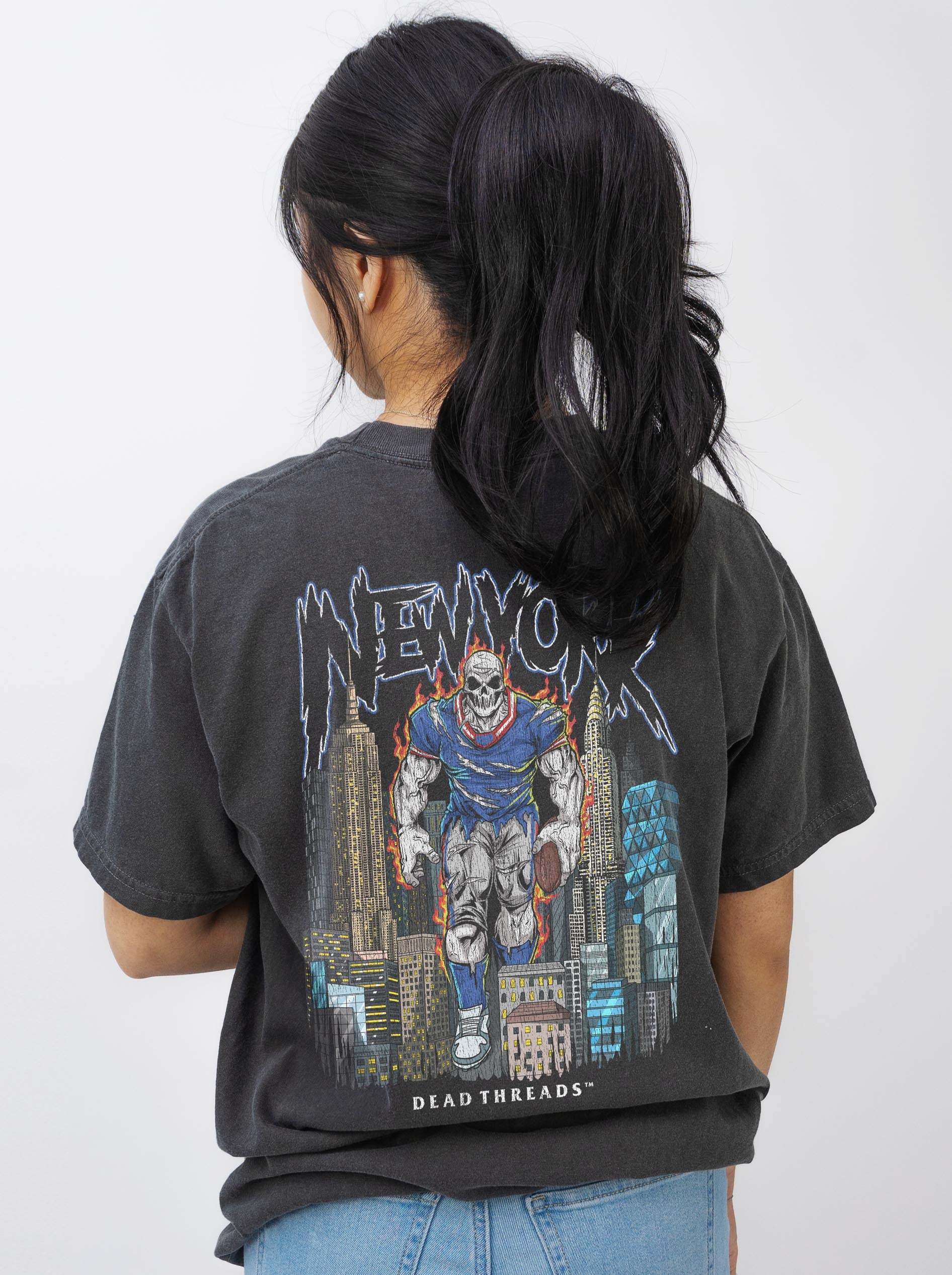 NEW YORK FOOTBALL BLUE - “DT ESSENTIAL" PREMIUM T-SHIRT - Image 4