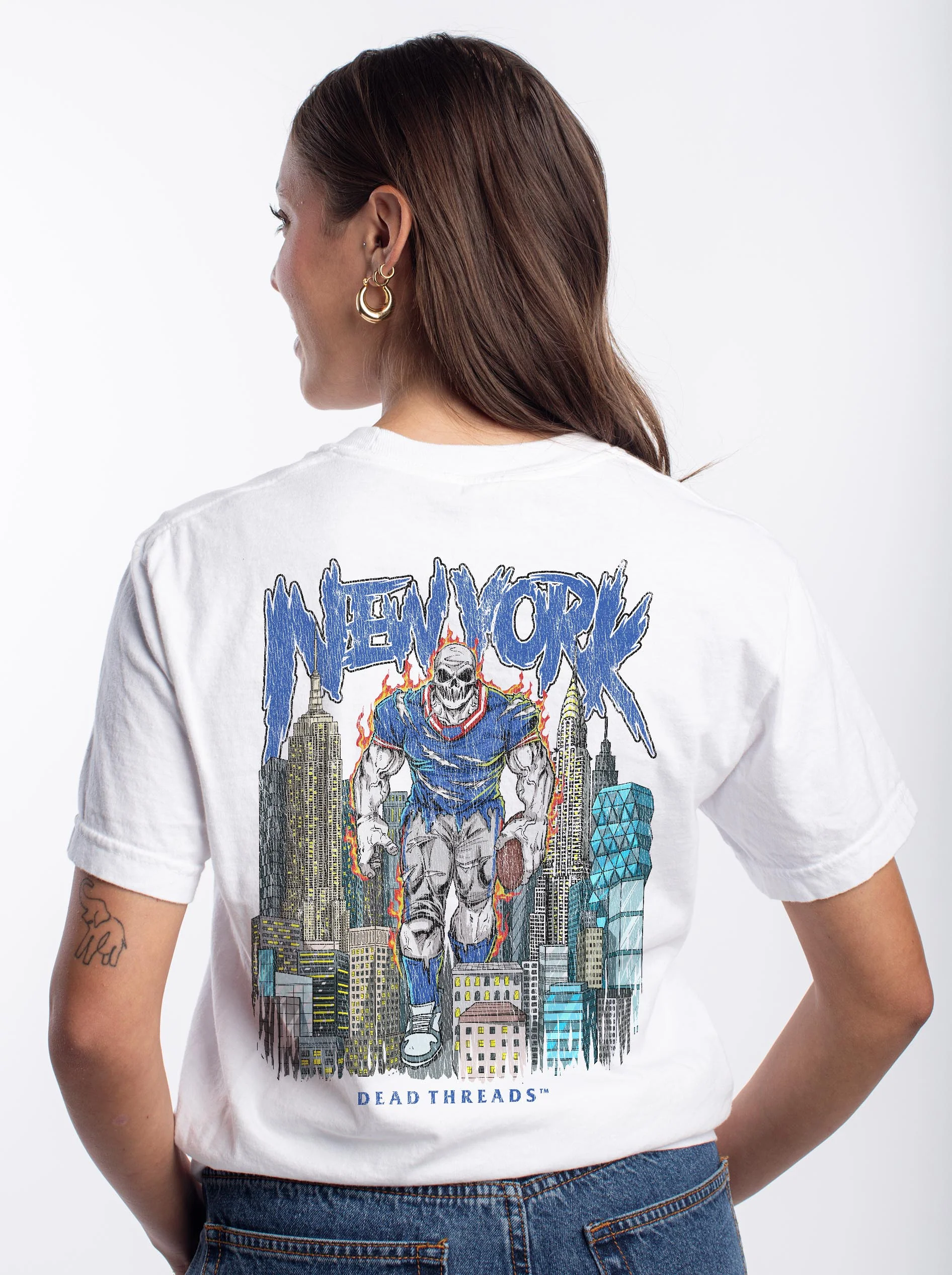 NEW YORK FOOTBALL BLUE - “DT ESSENTIAL" PREMIUM T-SHIRT - Image 9