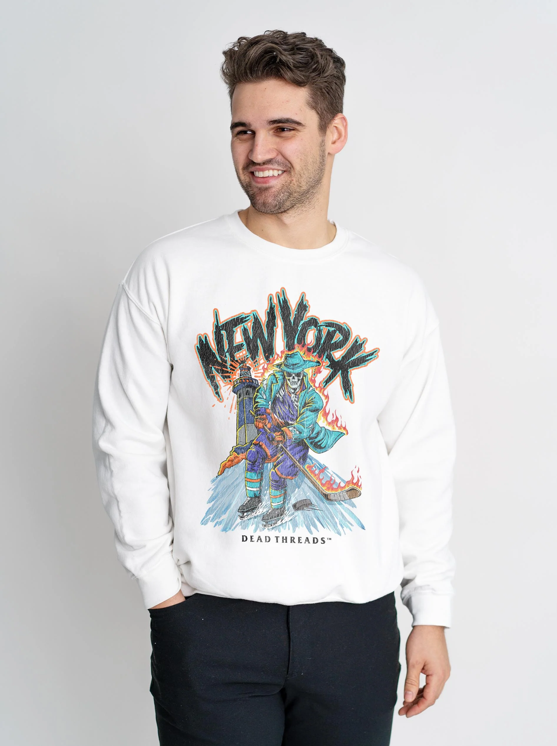 NEW YORK HOCKEY "THE ISLANDER" CREWNECK SWEATSHIRT - Image 4