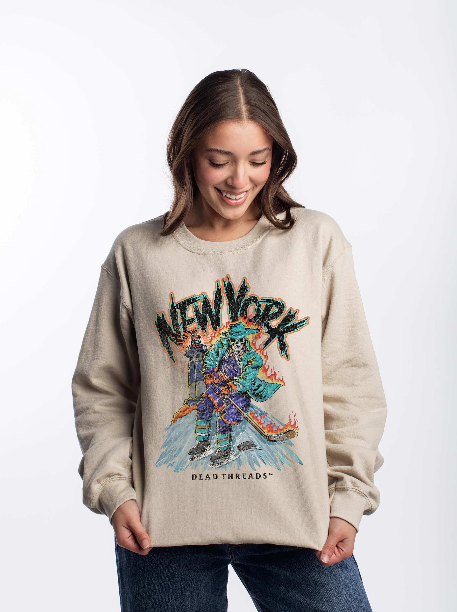 NEW YORK HOCKEY "THE ISLANDER" CREWNECK SWEATSHIRT - Image 6
