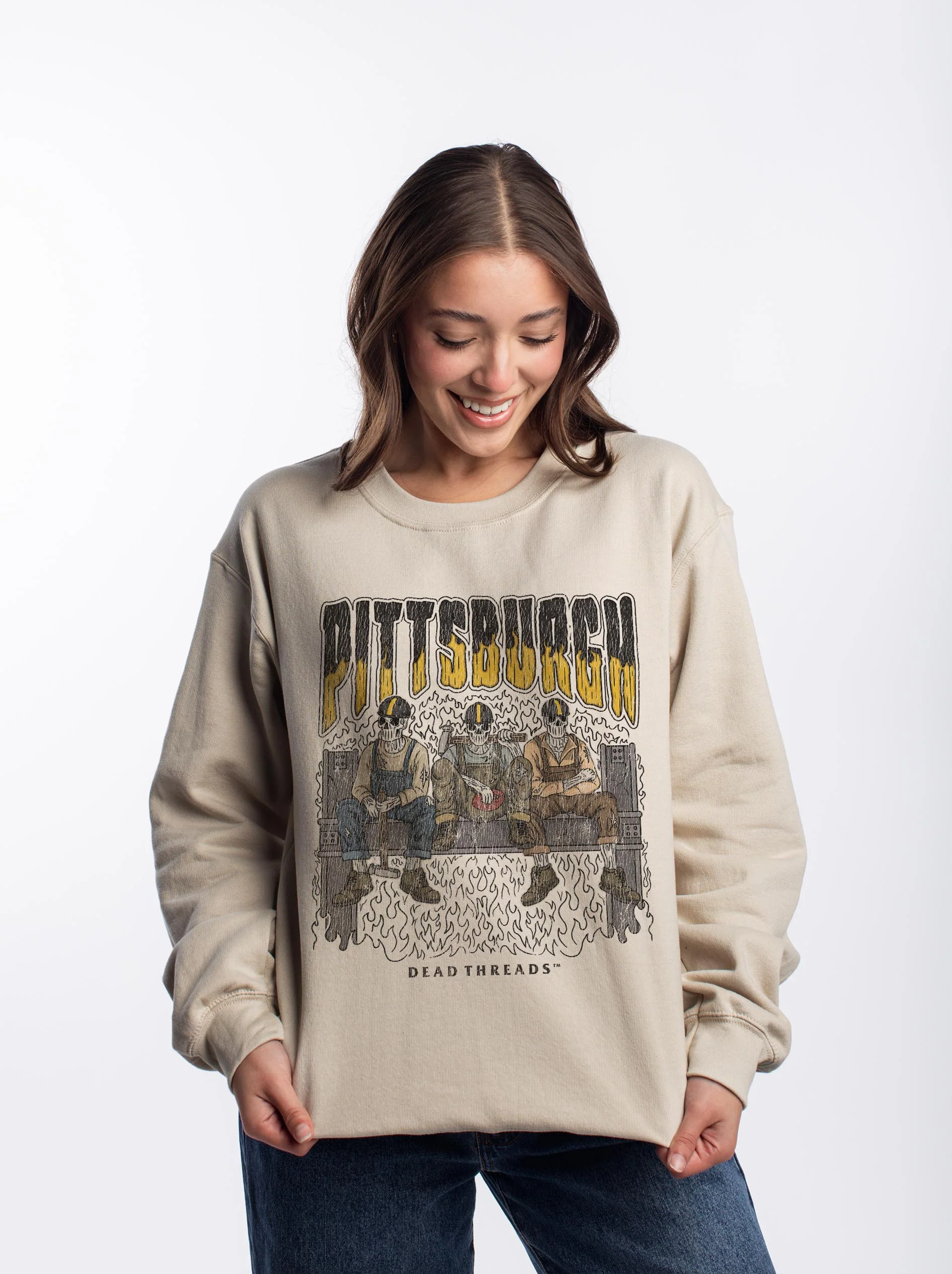 PITTSBURGH FOOTBALL v1 CREWNECK SWEATSHIRT - Image 6
