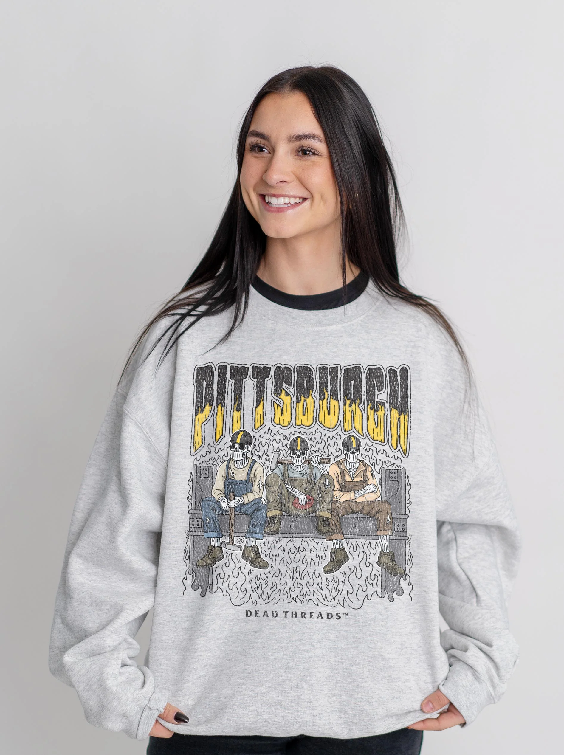 PITTSBURGH FOOTBALL v1 CREWNECK SWEATSHIRT - Image 8