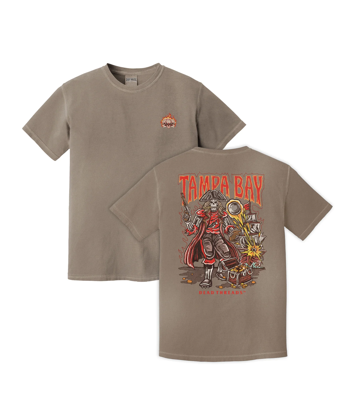 TAMPA BAY FOOTBALL - “3 SKULL” PREMIUM T-SHIRT - Image 14