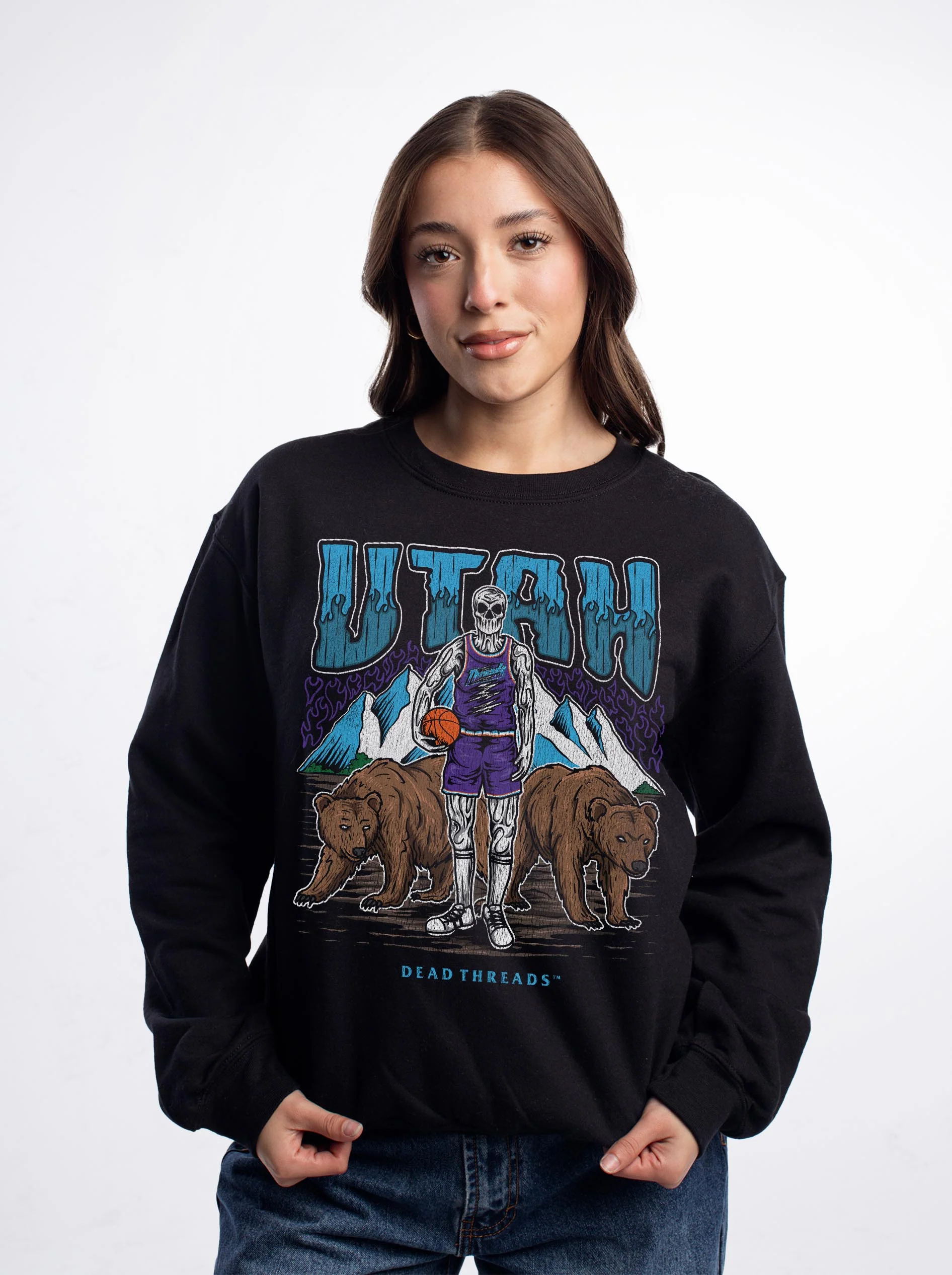 UTAH BASKETBALL CREWNECK SWEATSHIRT - Image 3
