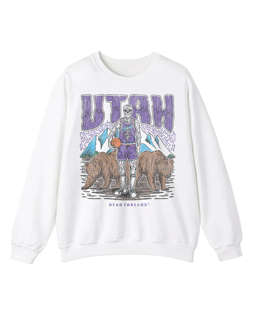 UTAH BASKETBALL CREWNECK SWEATSHIRT - Image 4