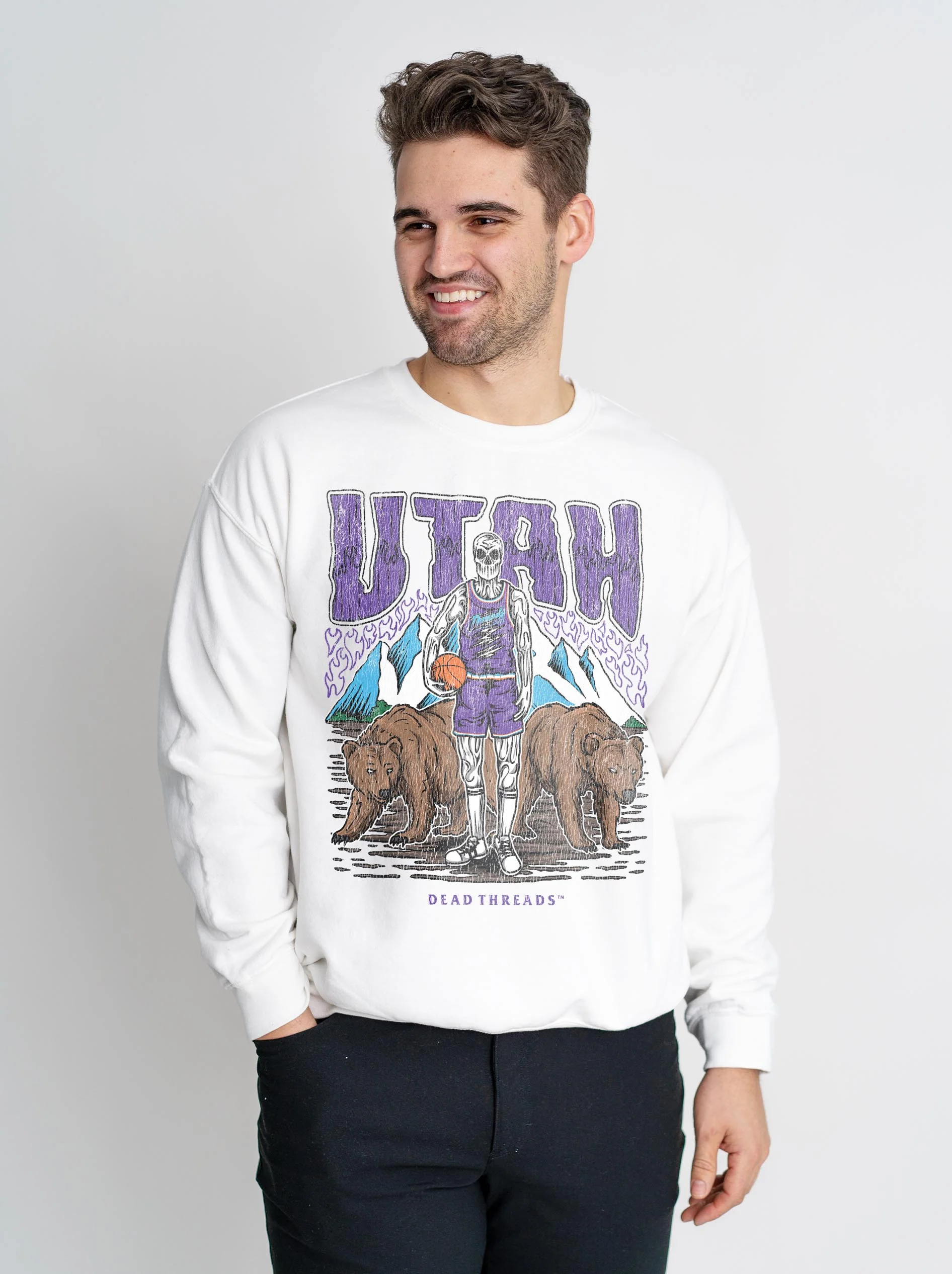 UTAH BASKETBALL CREWNECK SWEATSHIRT - Image 5